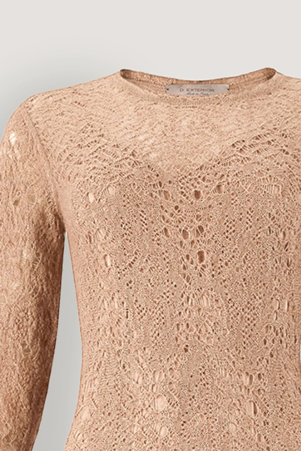 Abito in pizzo di lana soft Beige