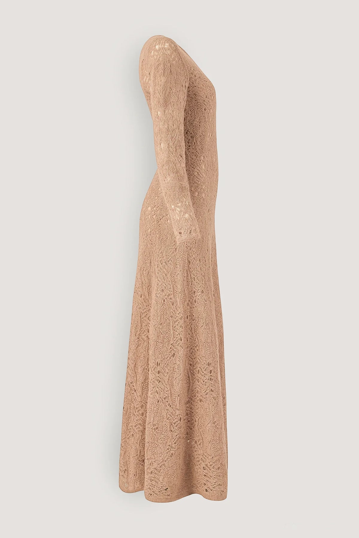 Abito in pizzo di lana soft Beige
