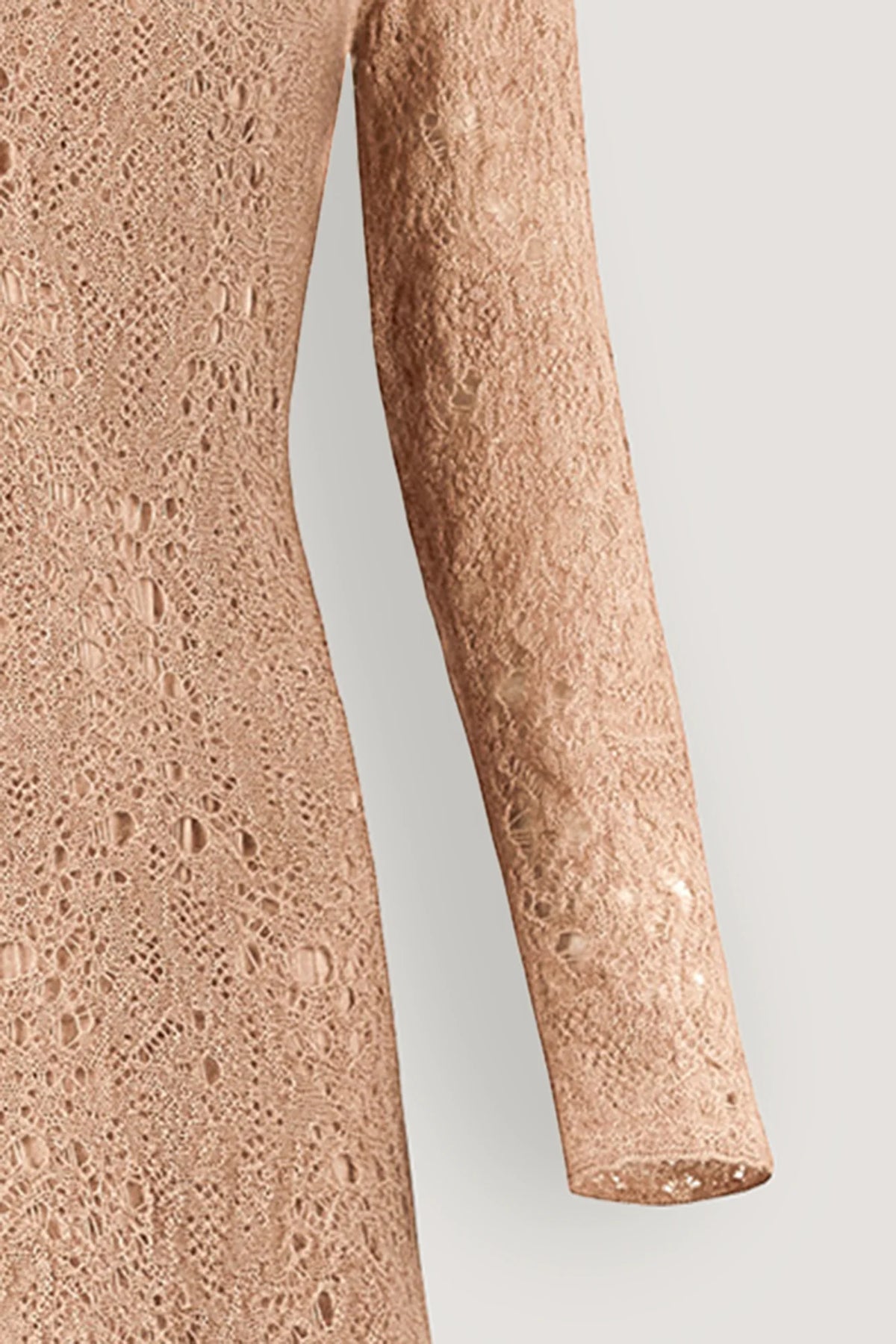 Abito in pizzo di lana soft Beige