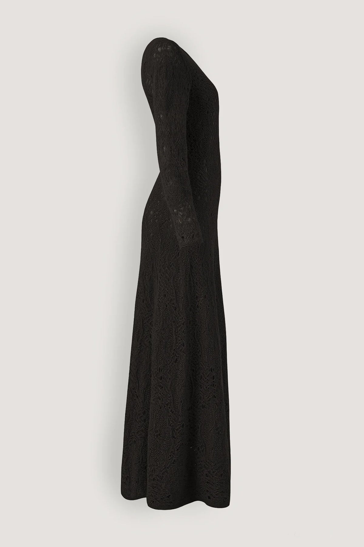 Abito in pizzo di lana soft Nero
