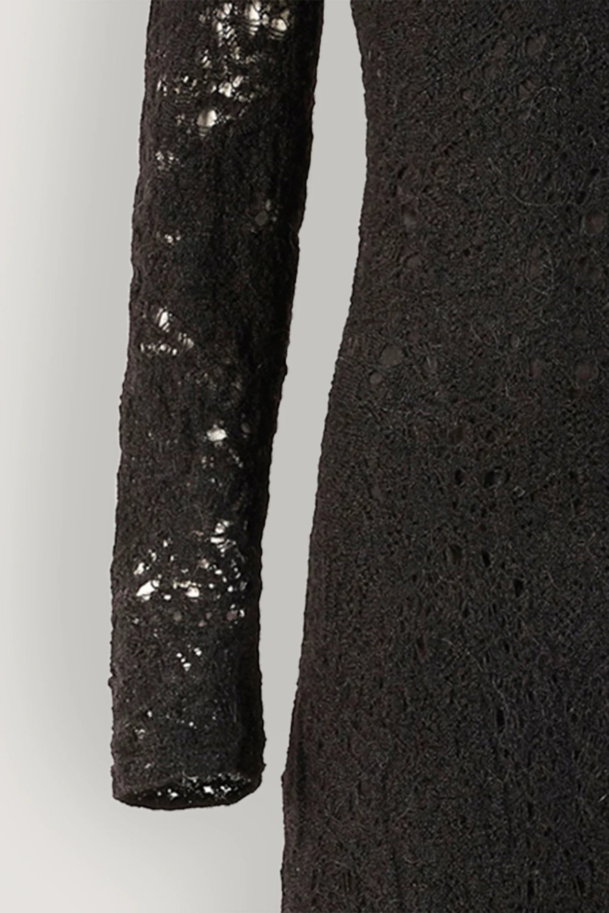 Abito in pizzo di lana soft Nero