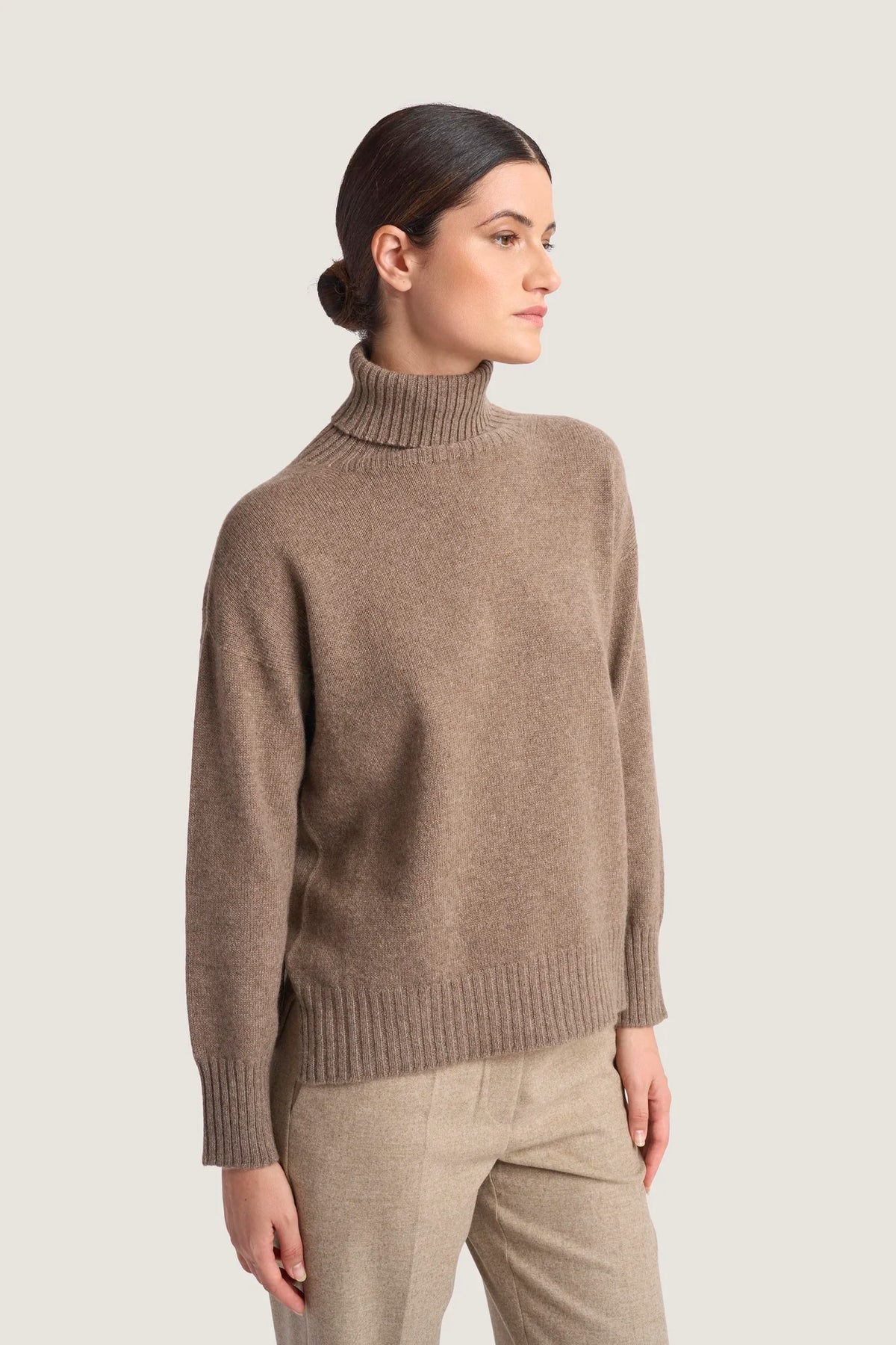 Dolcevita Over in puro cashmere Visone