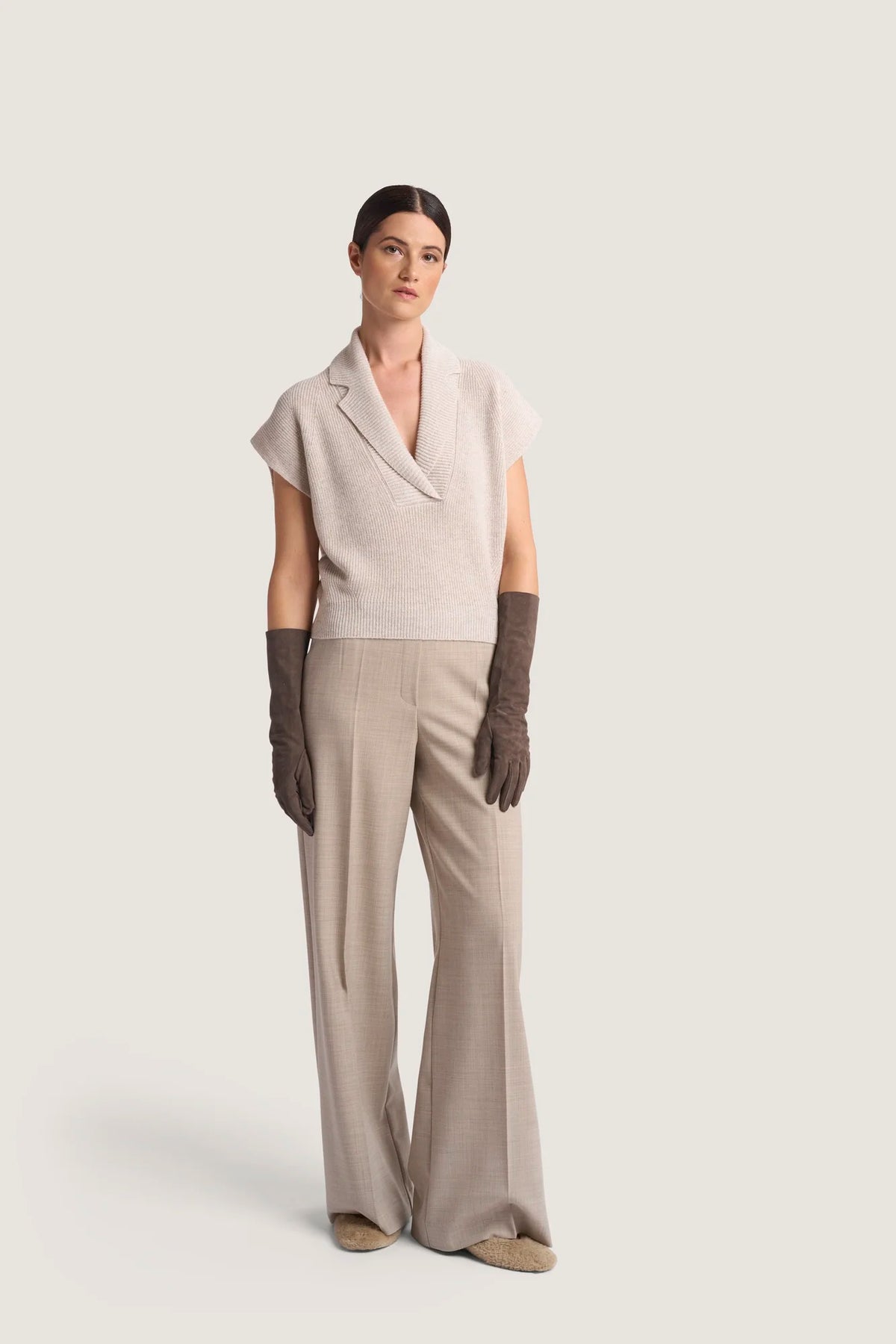 Gilet in puro cashmere a trecce Resina