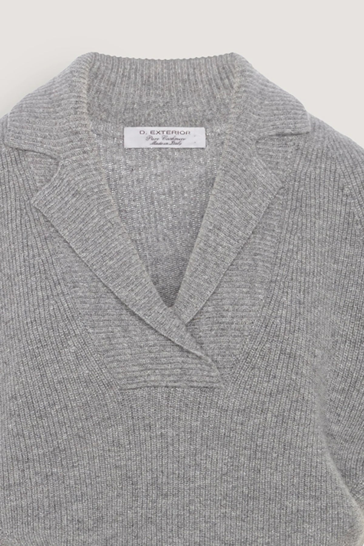 Gilet in puro cashmere a trecce Granito