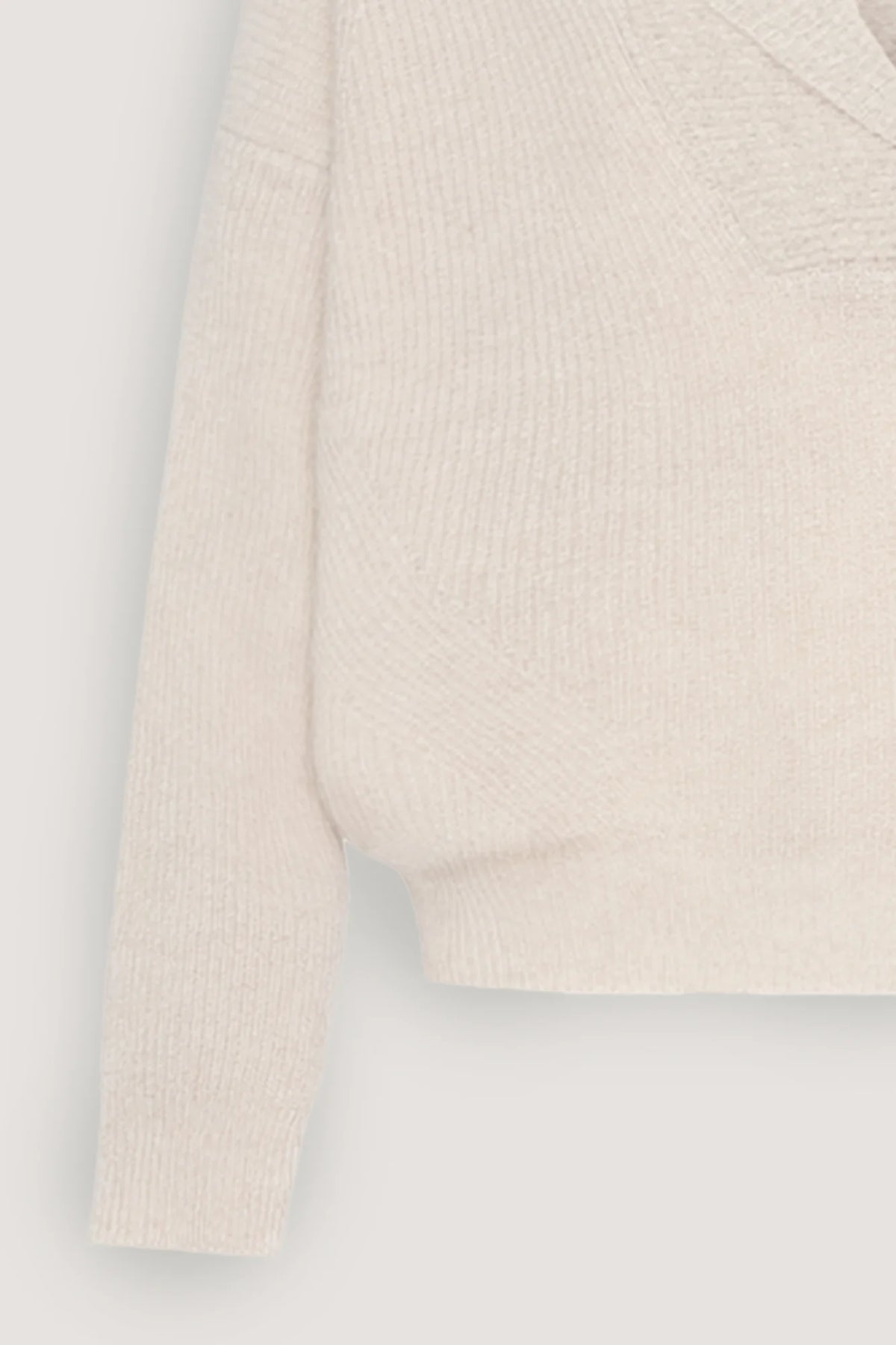 Maglia in puro cashmere a trecce e collo rever Resina