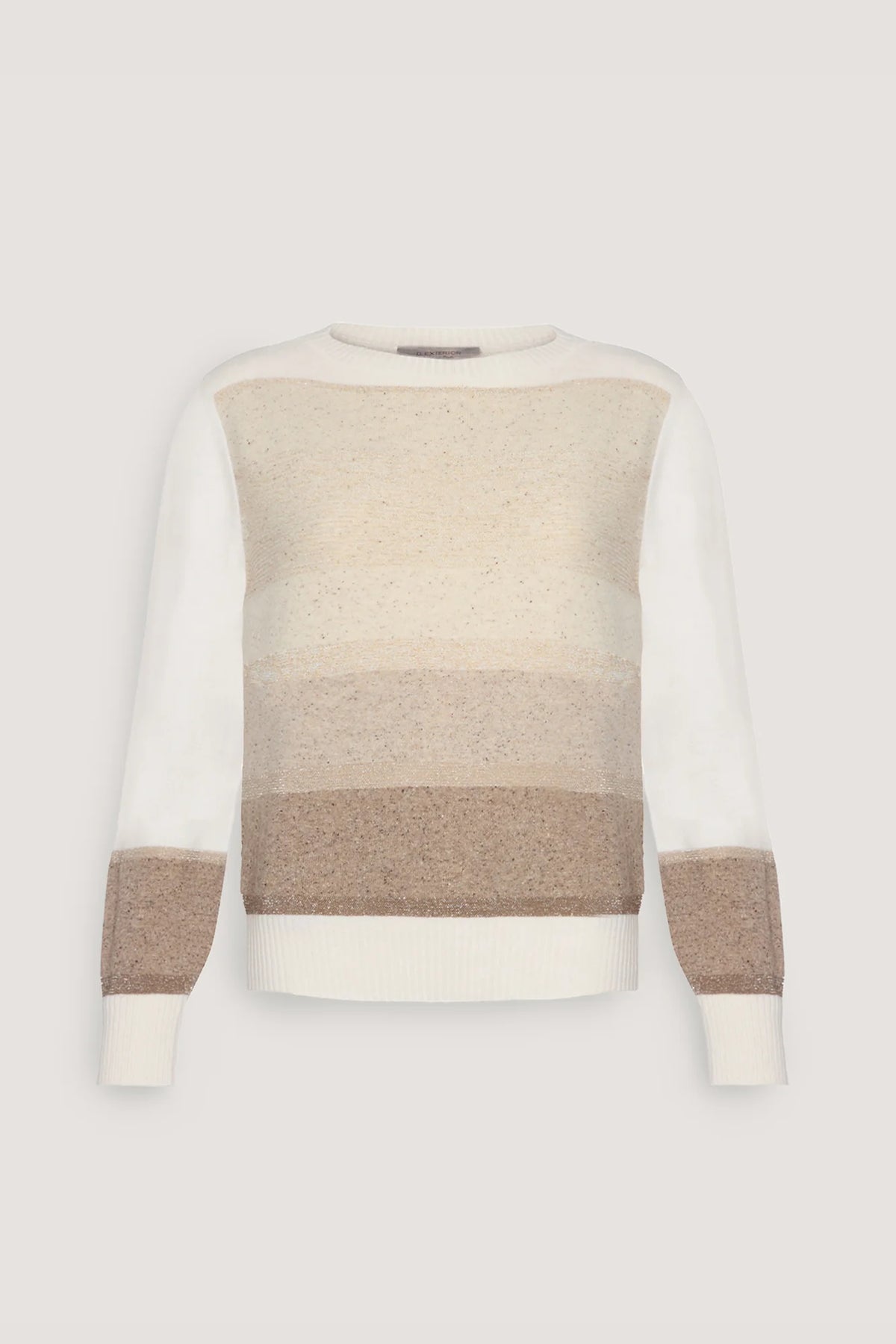 Barchetta in righe di tweed Latte