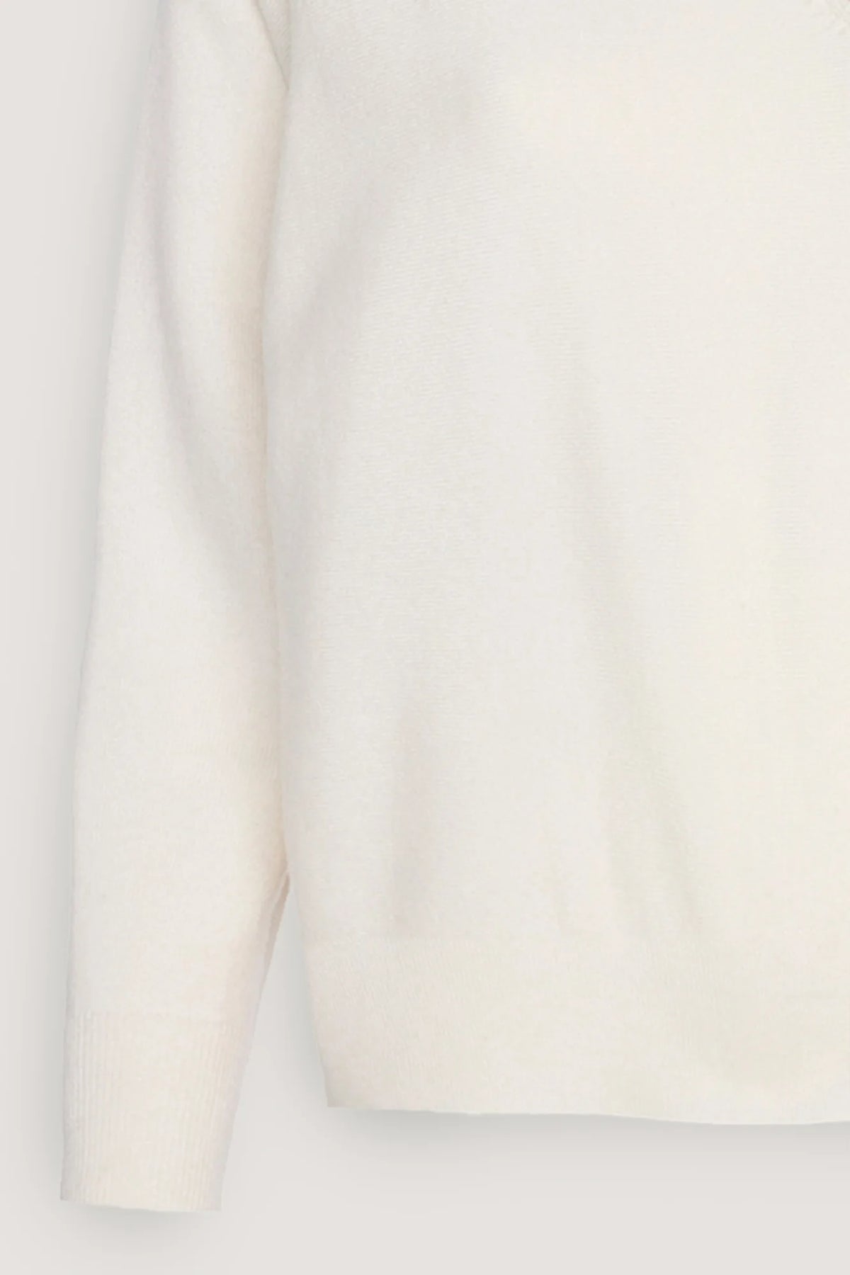 Girocollo in misto cashmere con pizzo Latte