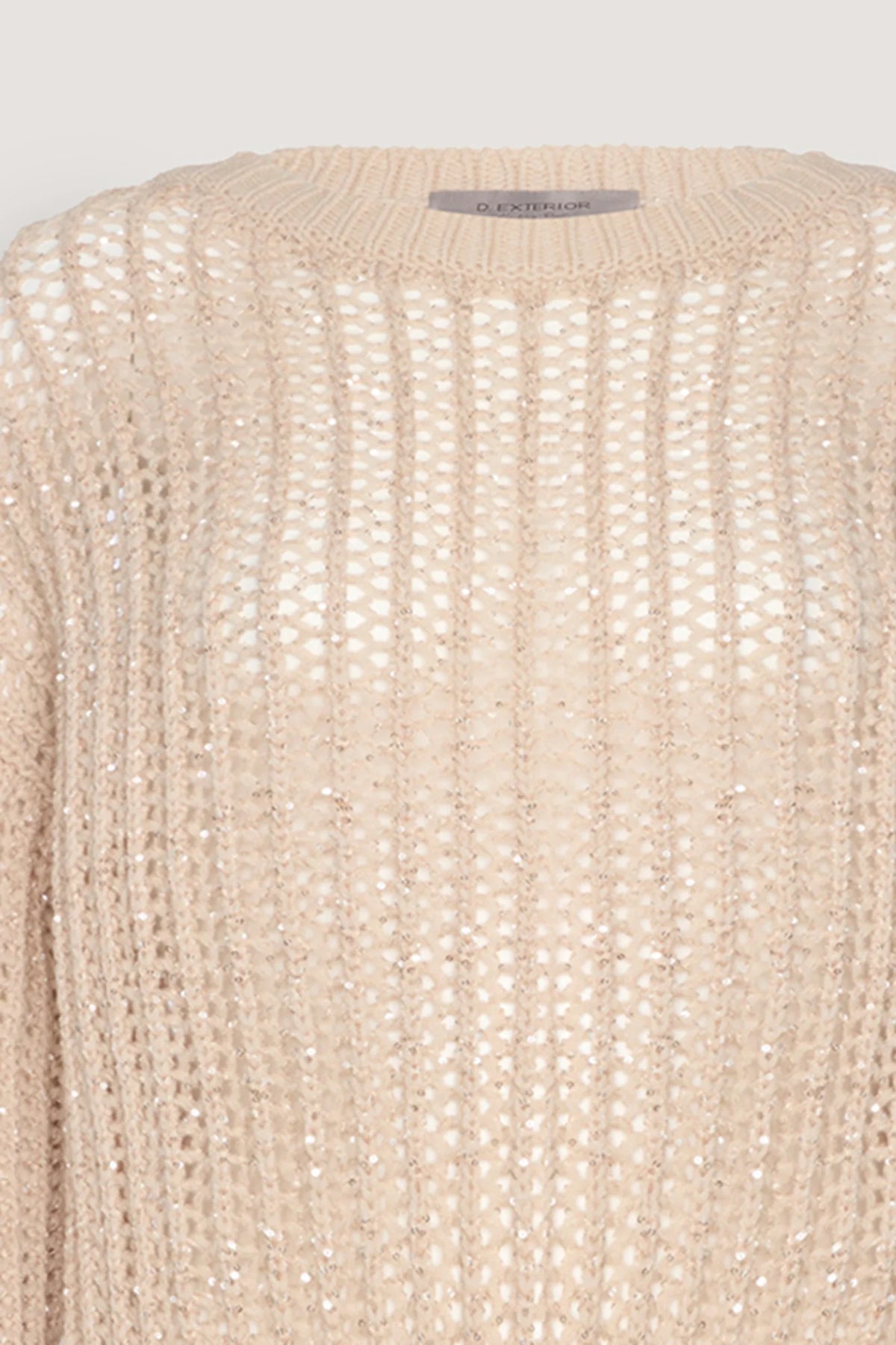 Barchetta con trafori e paillettes Miele