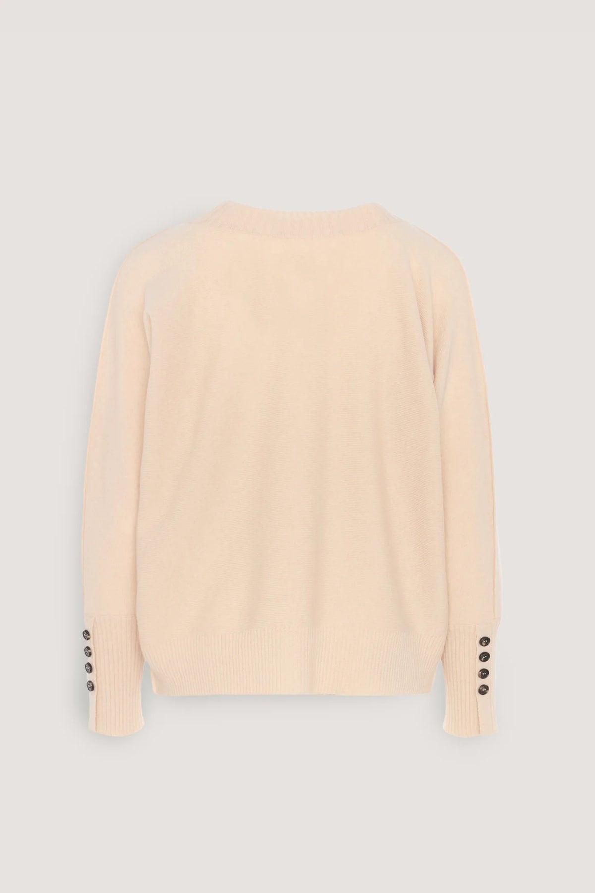 Maglia in misto cashmere con bottoni ai polsi Miele