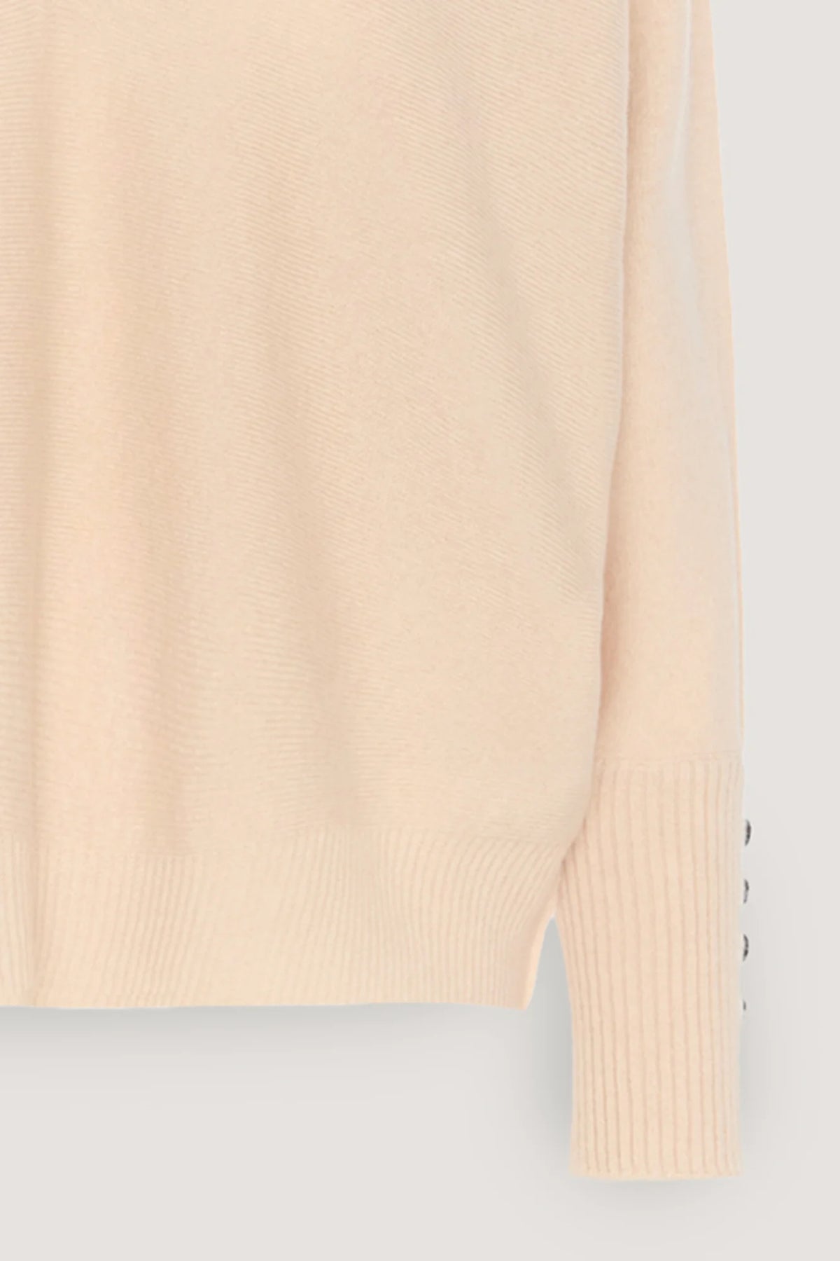 Maglia in misto cashmere con bottoni ai polsi Miele