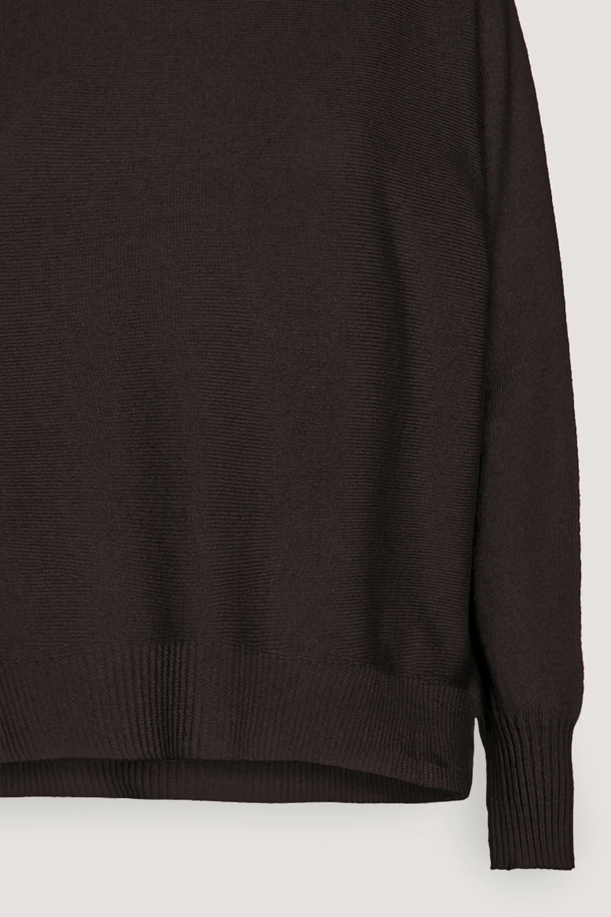 Barchetta in misto cashmere con catenella Caffè