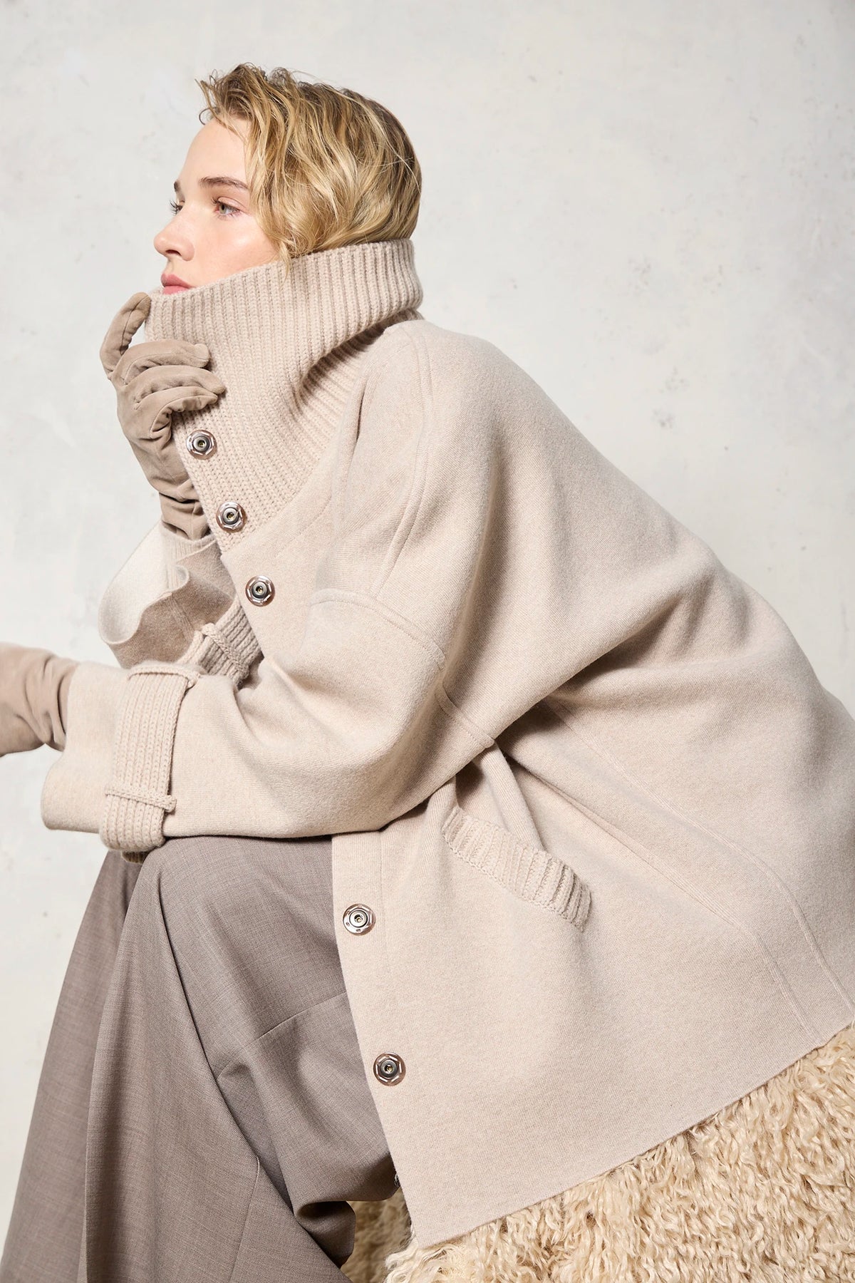 Cappa in misto cashmere Deserto