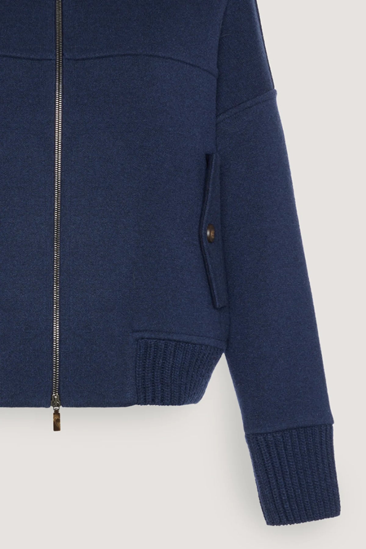 Bomber in misto cashmere Blu