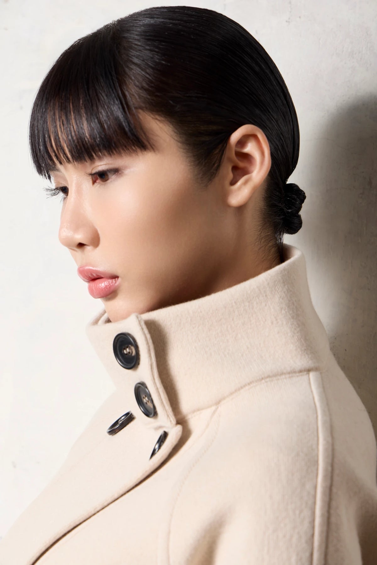 Caban in misto cashmere Miele