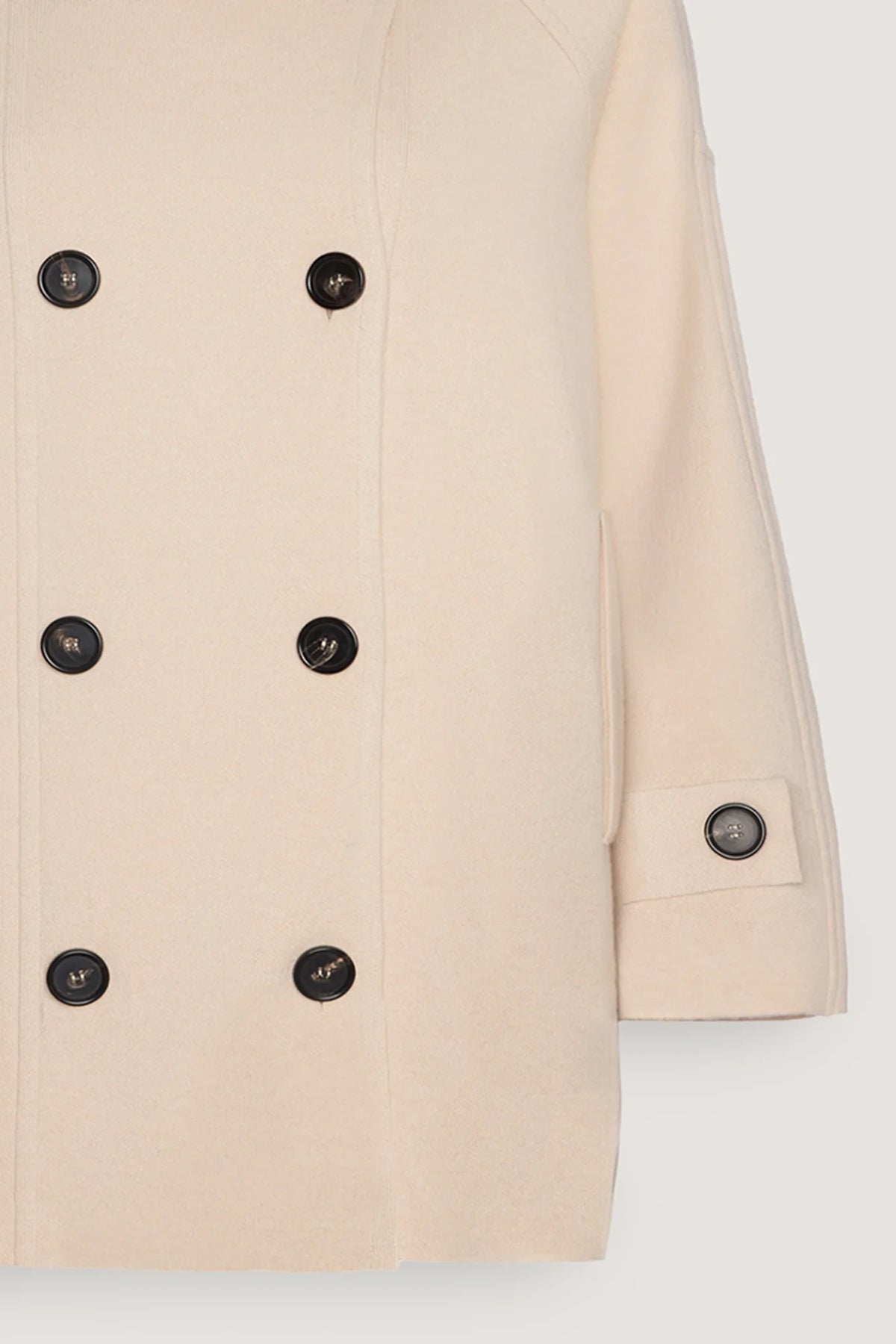 Caban in misto cashmere Miele