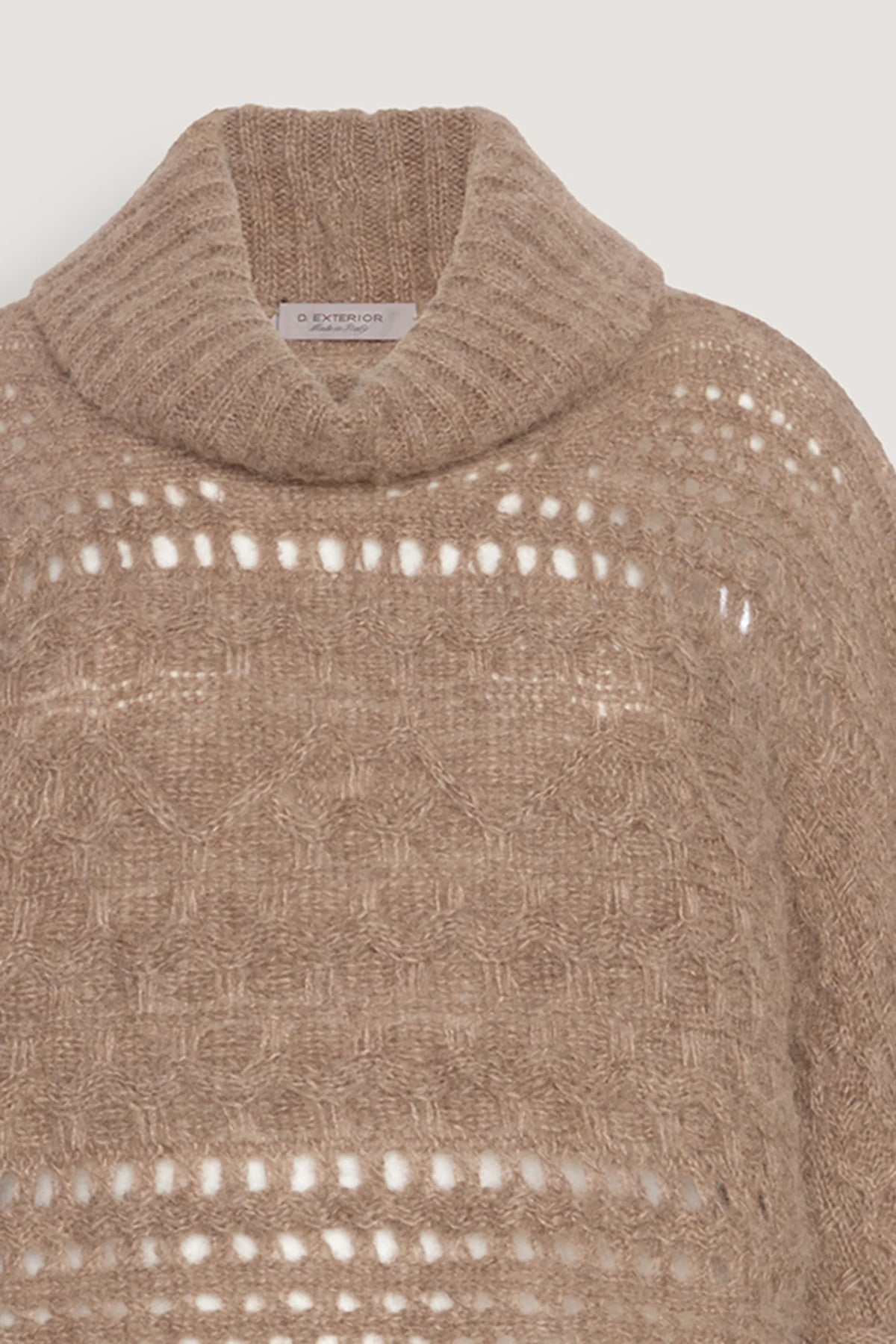 Poncho in alpaca a trecce Castoro