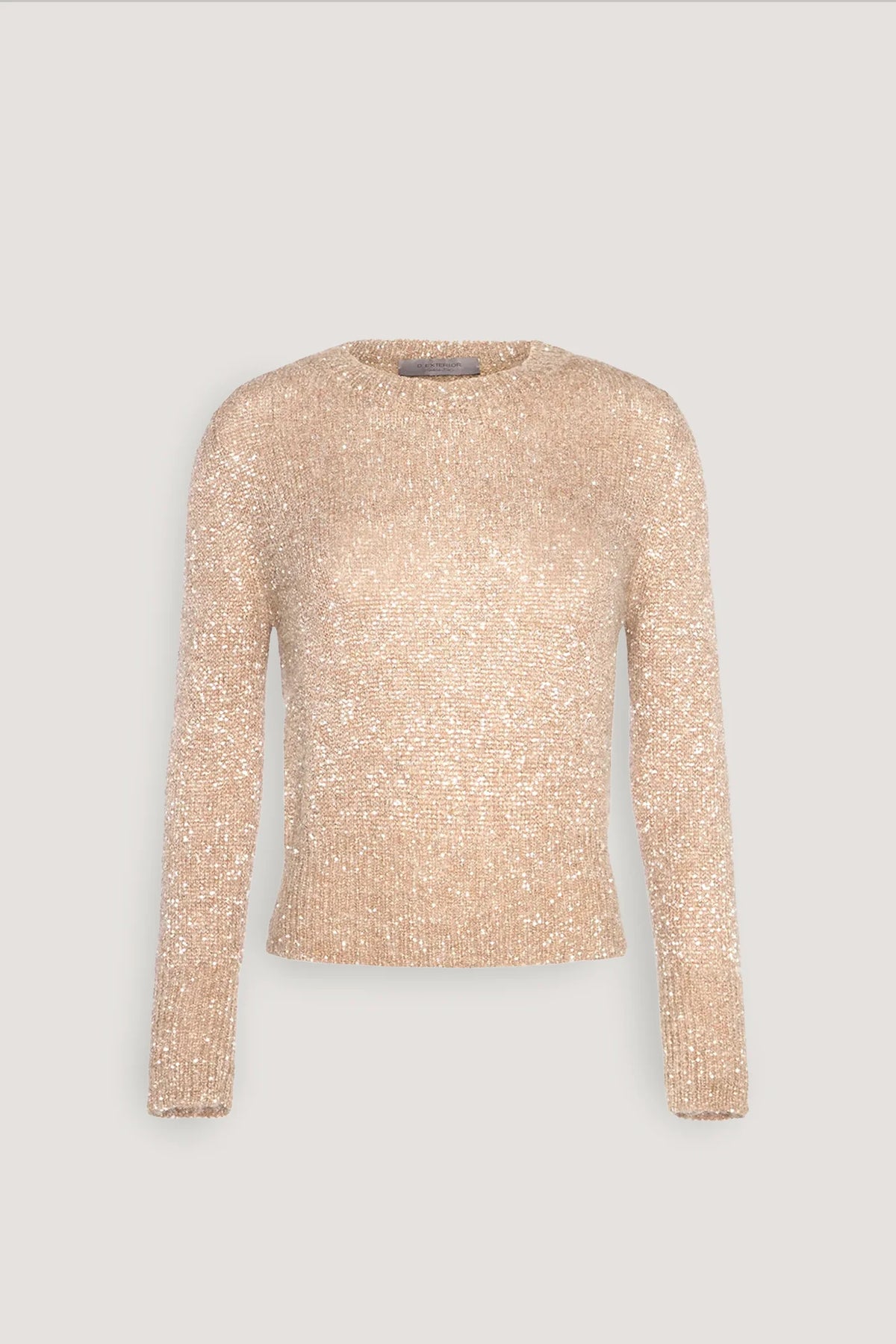 Maglia in alpaca e pailletes Miele
