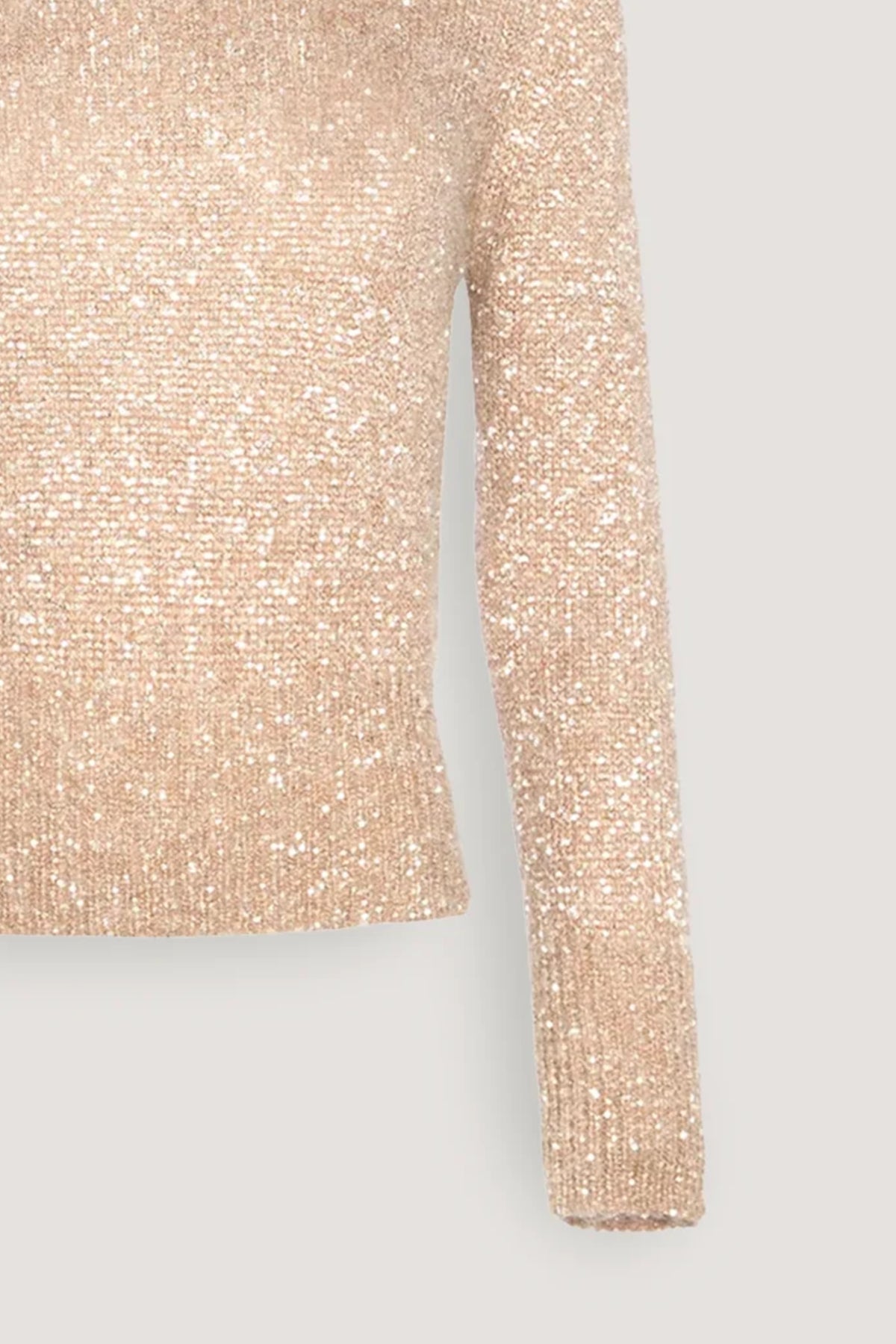 Maglia in alpaca e pailletes Miele