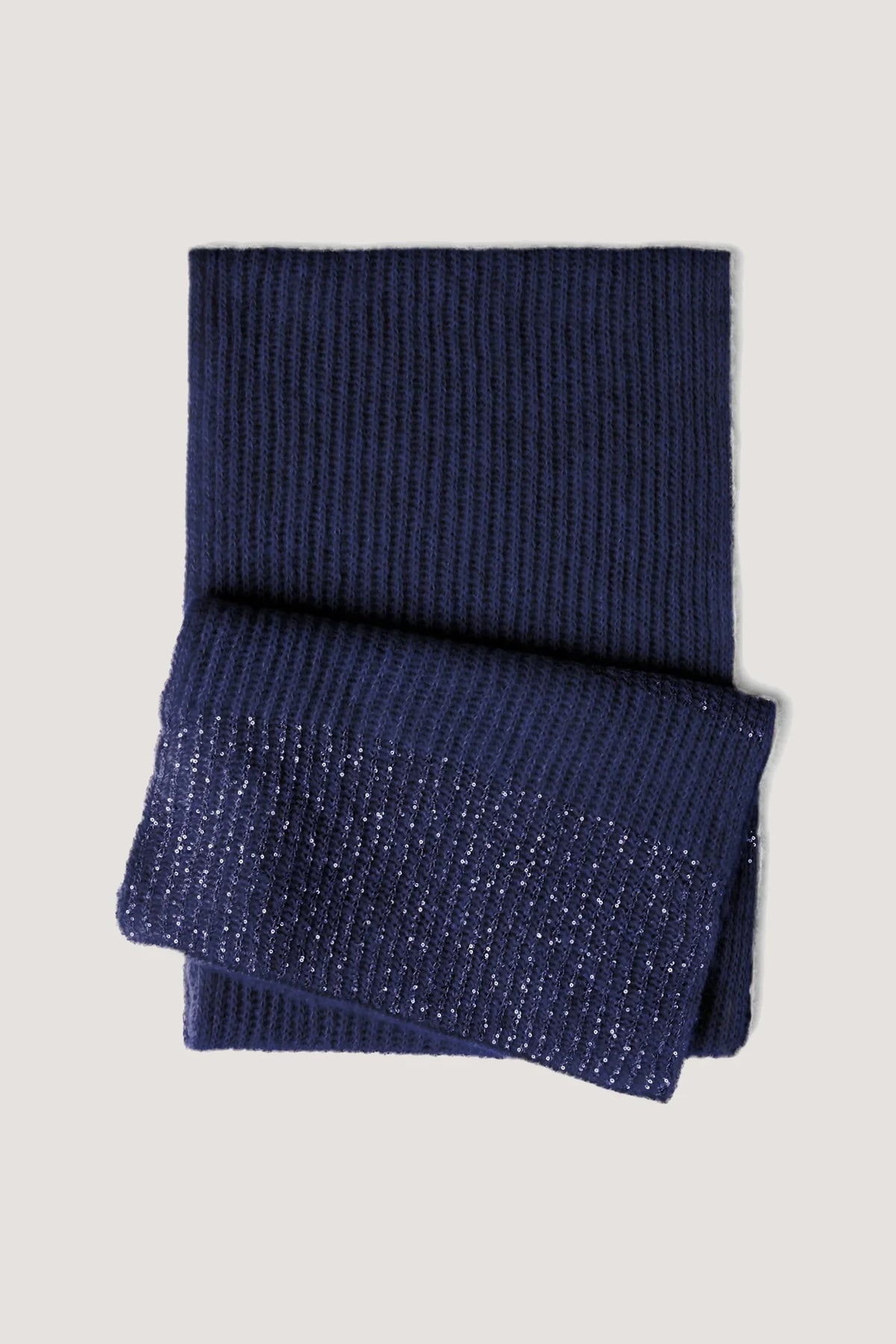 Sciarpa in alpaca e paillettes Blu