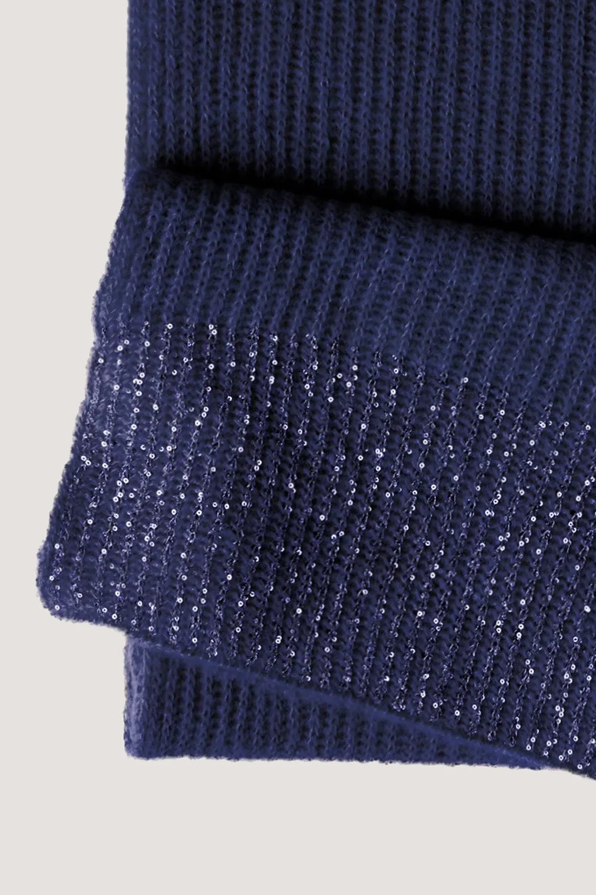 Sciarpa in alpaca e paillettes Blu