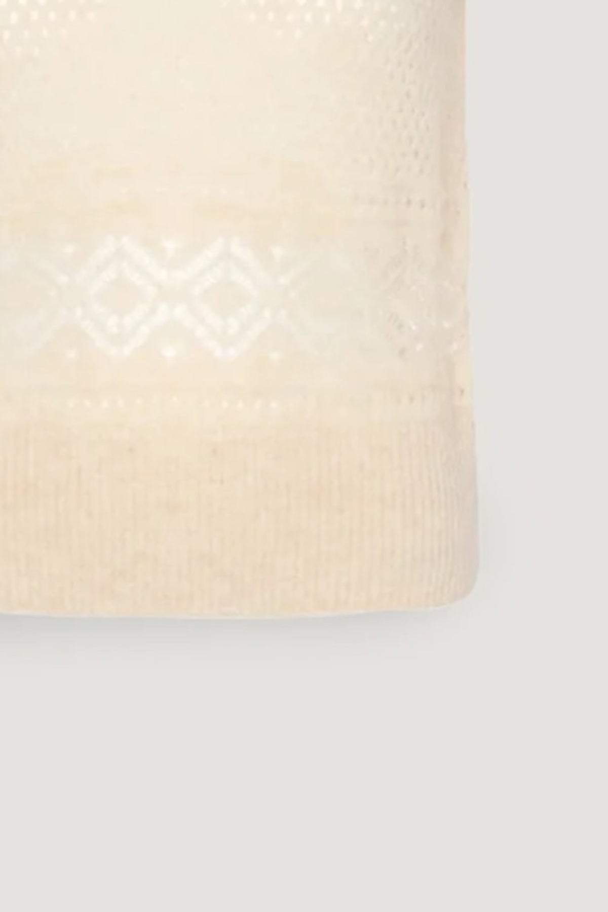 Gilet di alpaca con pizzo Vaniglia