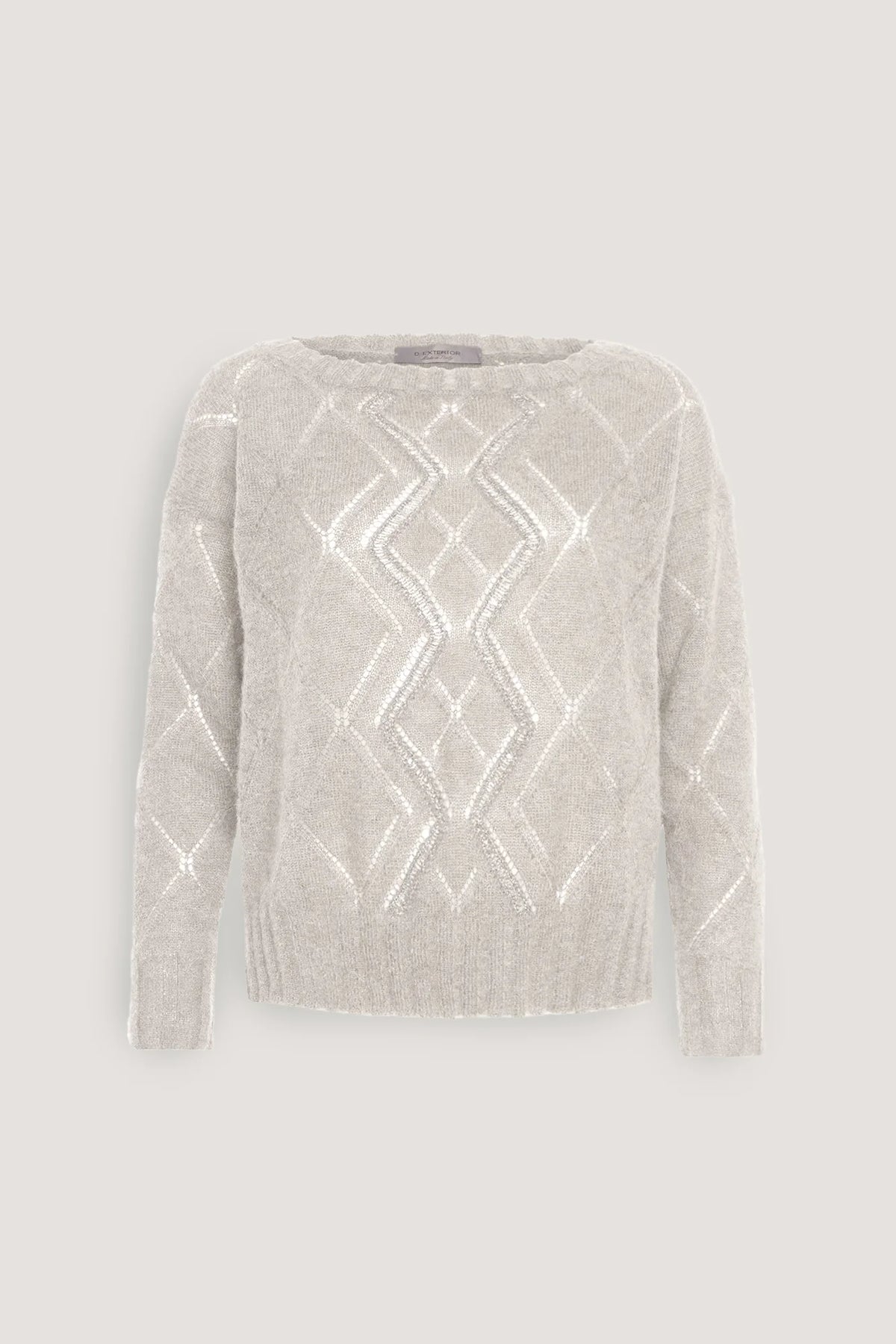Girocollo in alpaca con rombi Resina