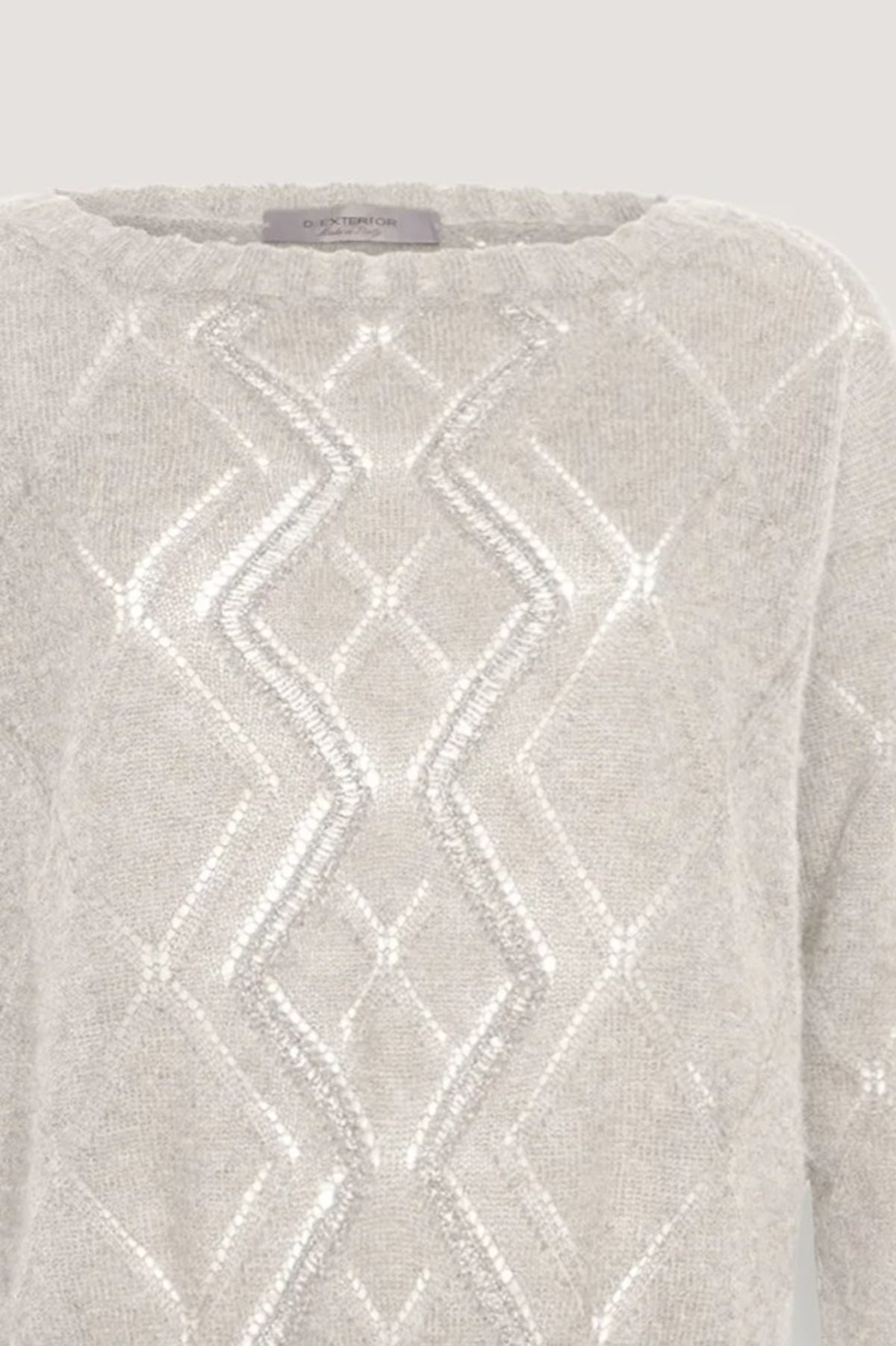 Girocollo in alpaca con rombi Resina