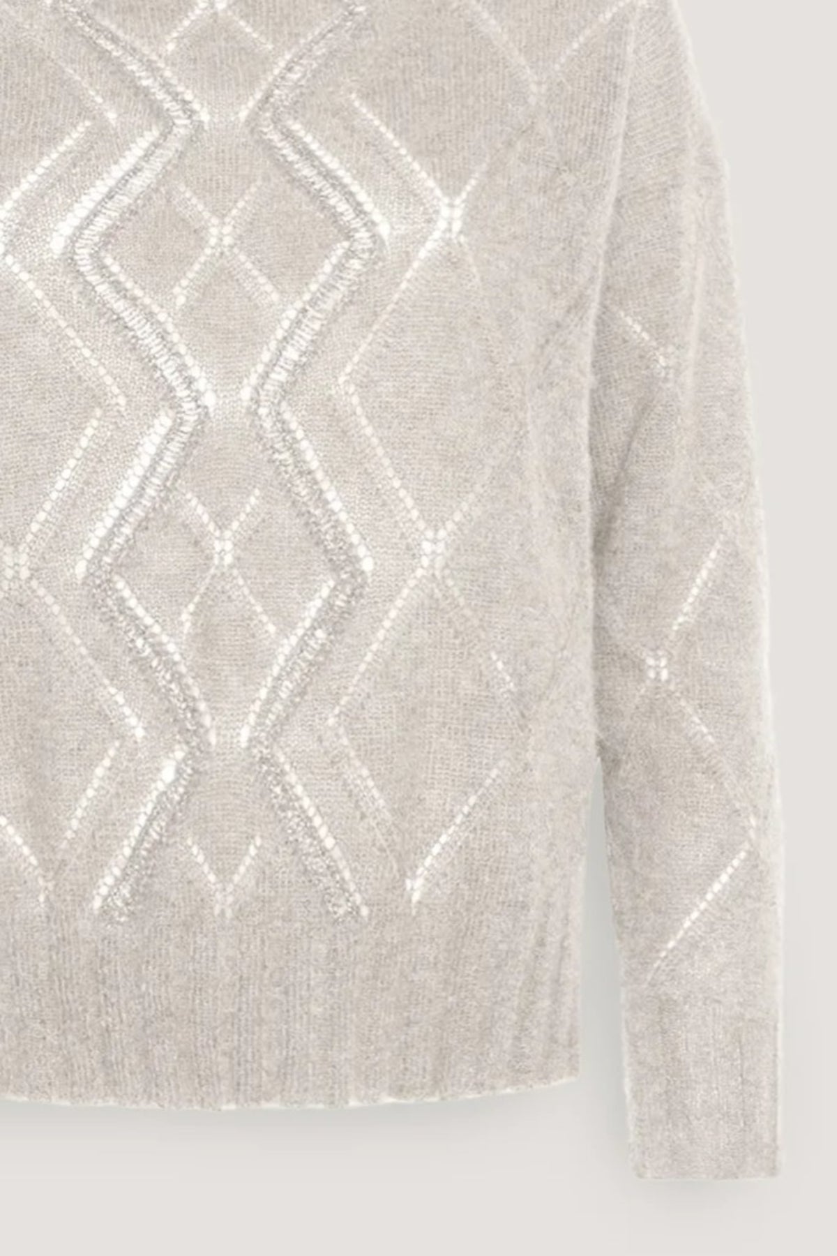 Girocollo in alpaca con rombi Resina
