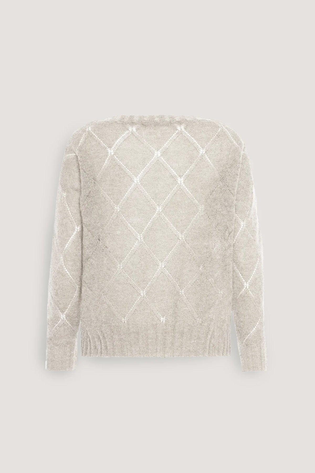 Girocollo in alpaca con rombi Resina