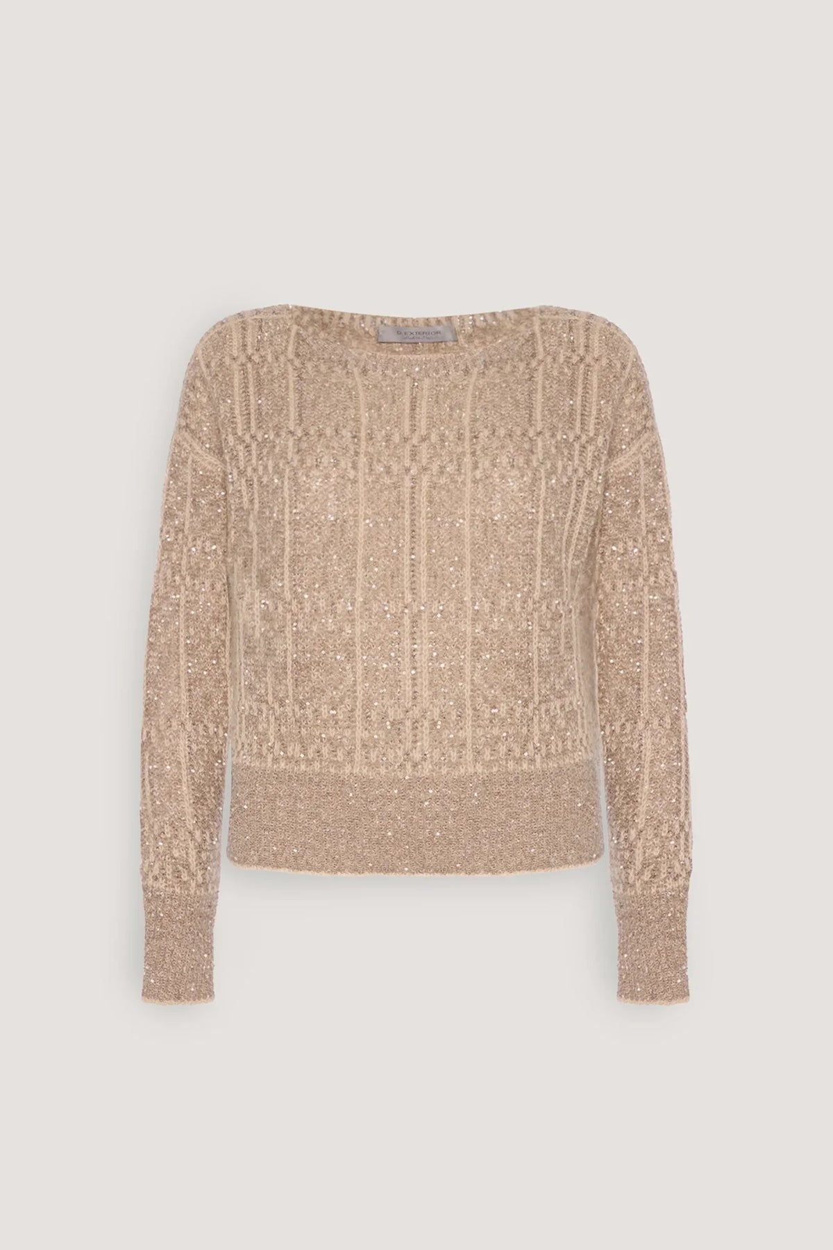 Barchetta Galles in alpaca e paillettes Miele