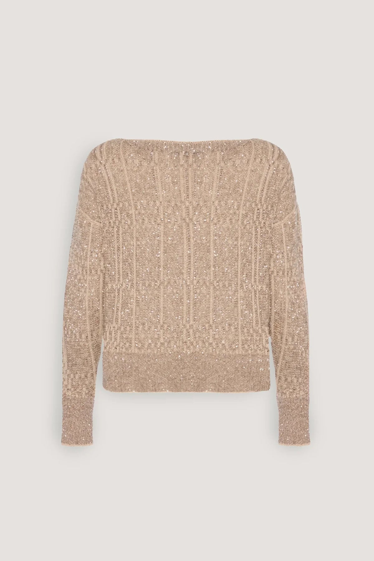 Barchetta Galles in alpaca e paillettes Miele
