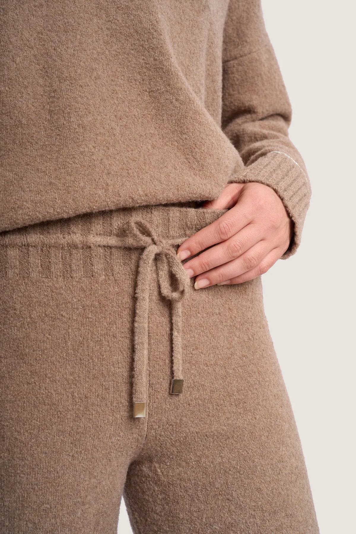 Pantalone in bouclè con coulise in vita Castoro