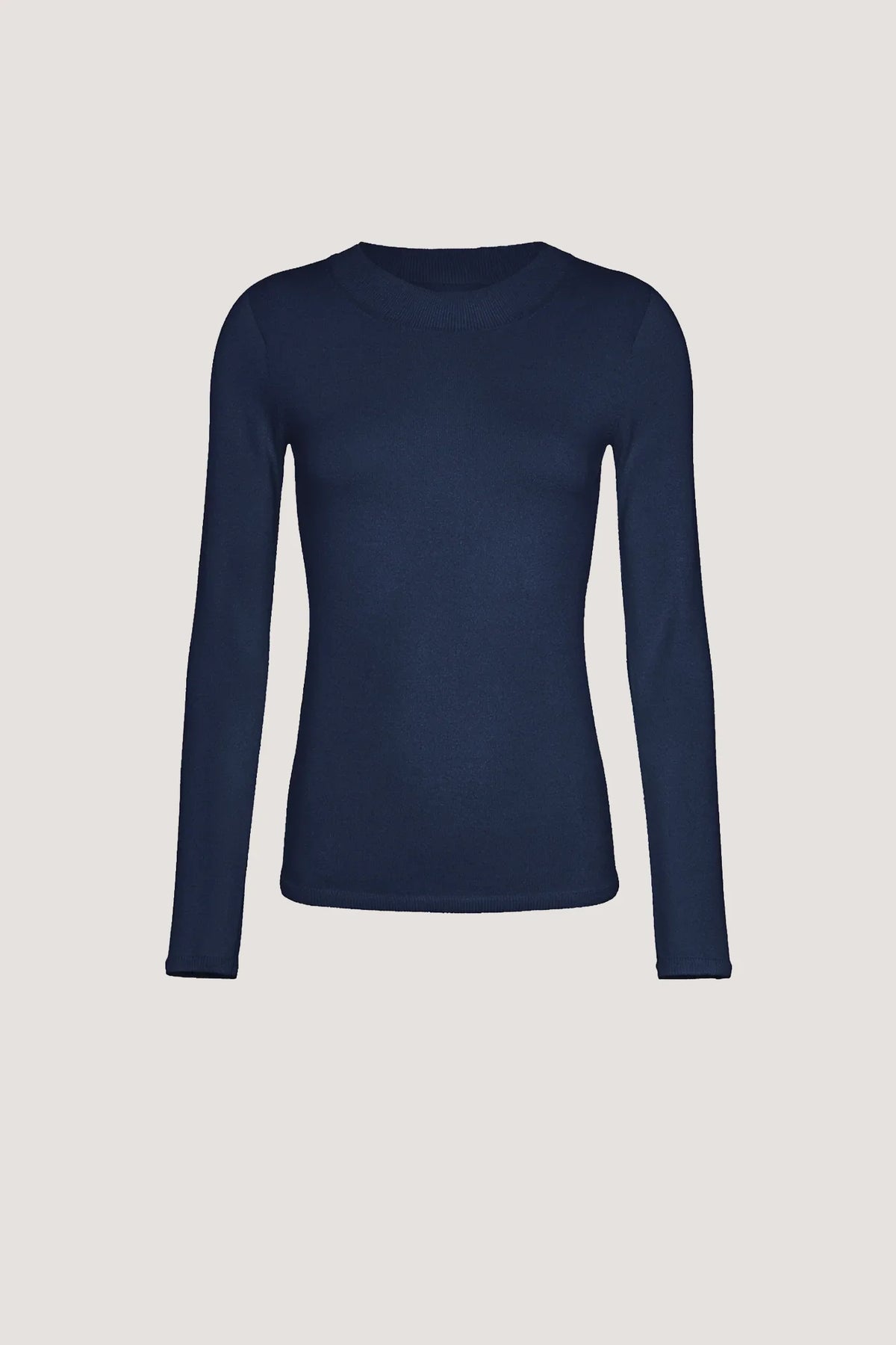 Girocollo in lana merinos Blu