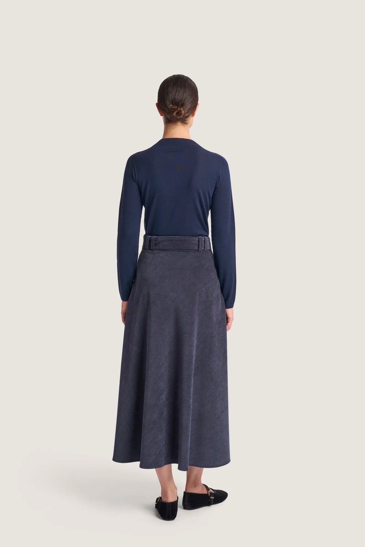 Girocollo in lana merinos Blu