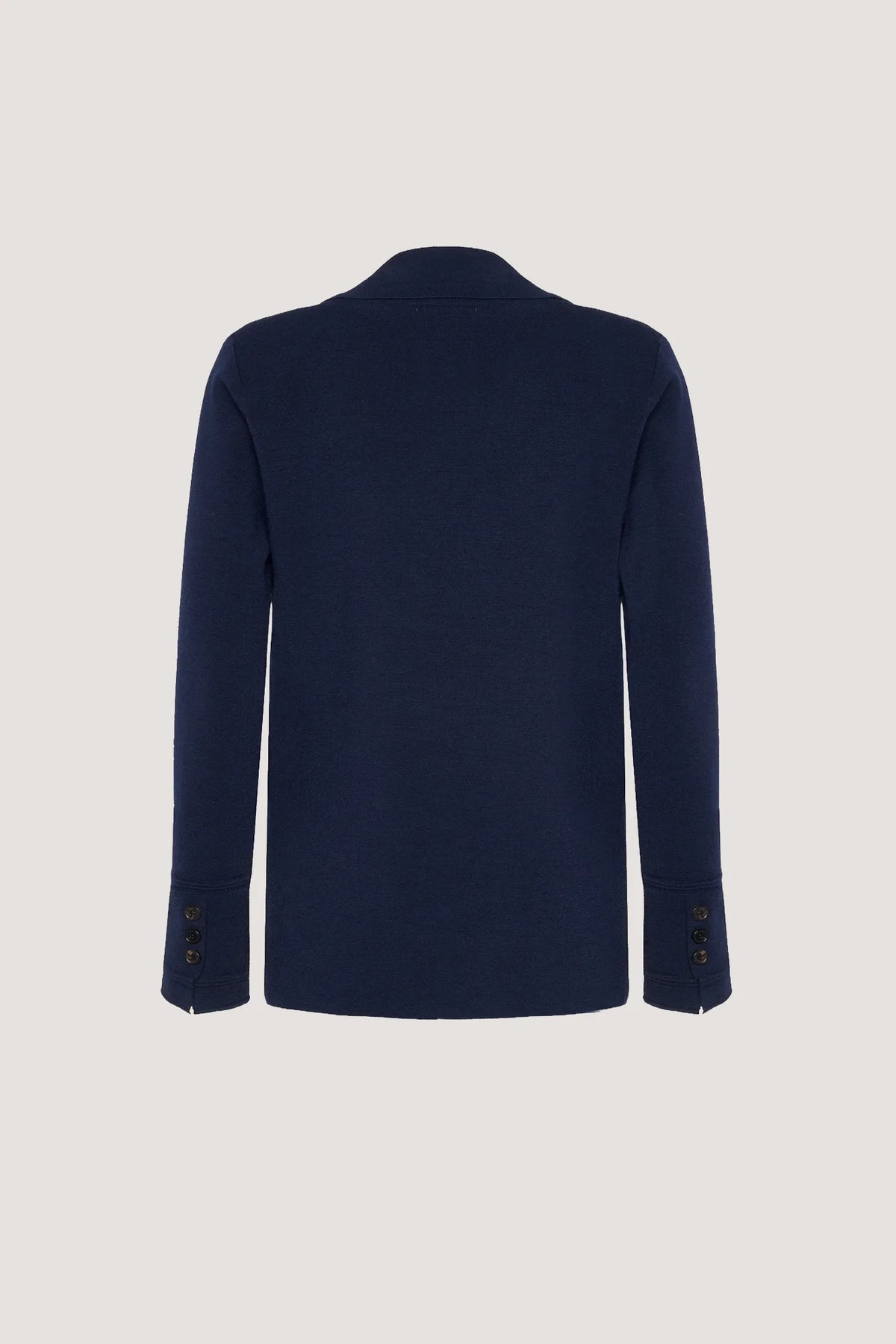 Giacca doppiopetto in lana merinos Blu