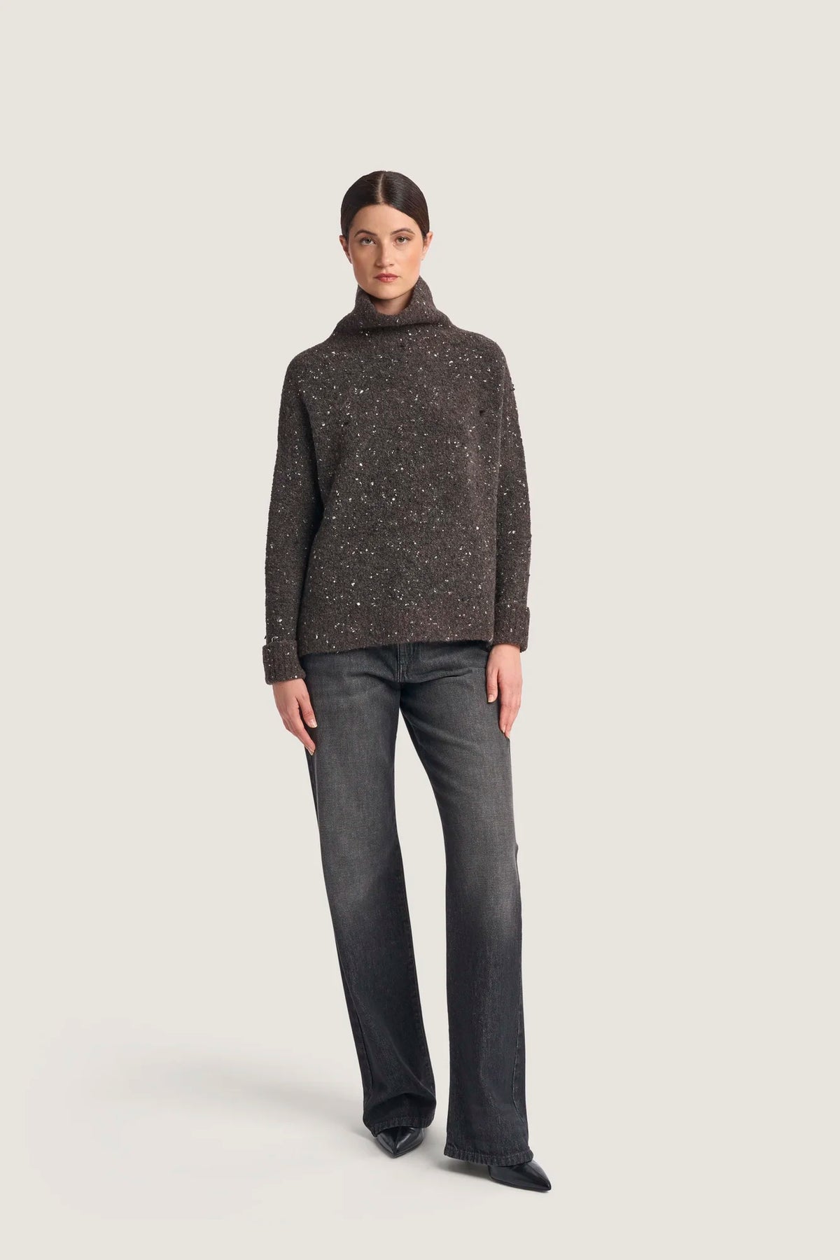Dolcevita in tweed Antracite