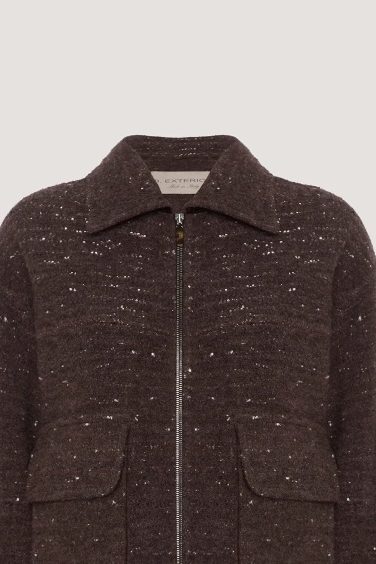 Bomber in tweed Ciccolato