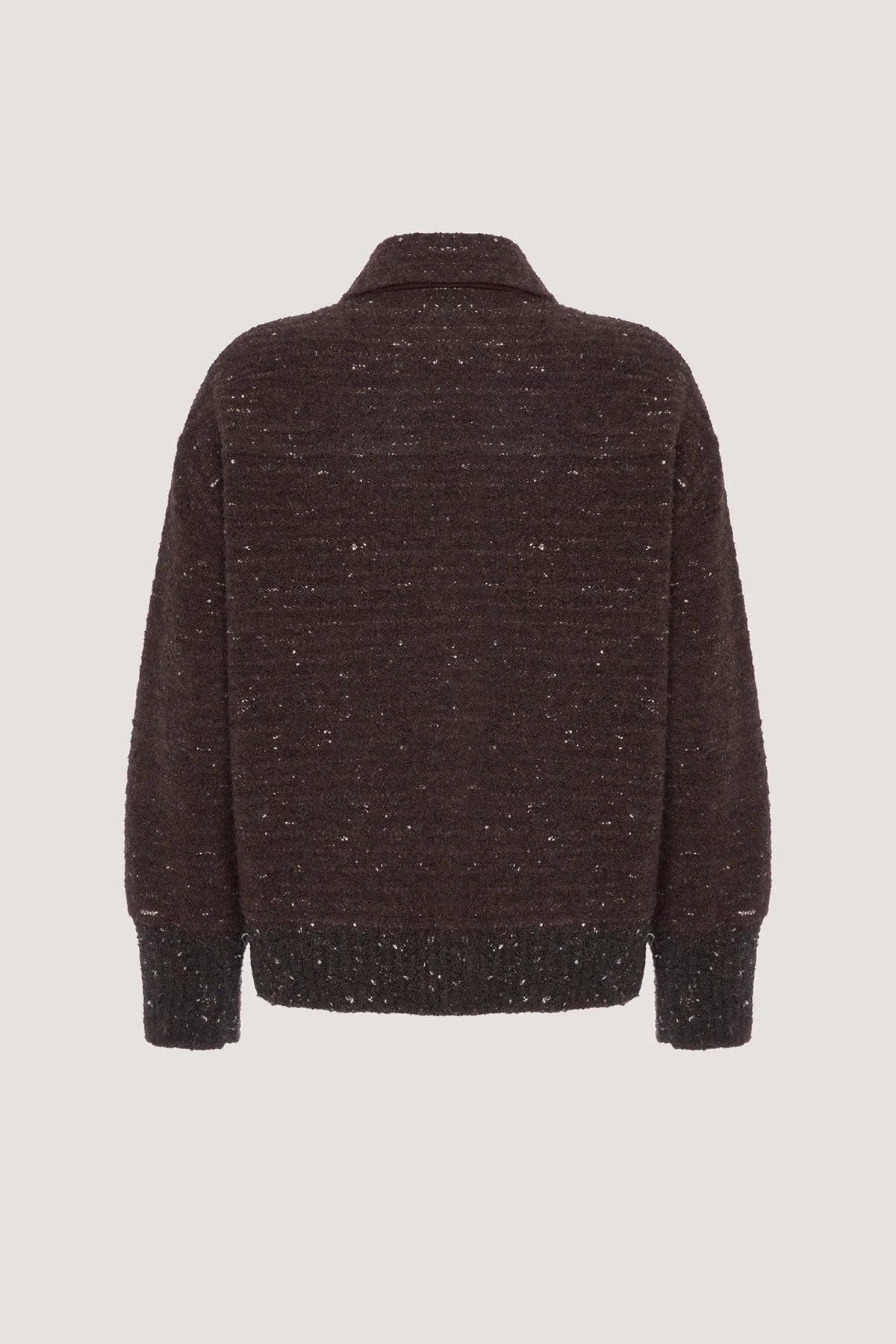 Bomber in tweed Ciccolato