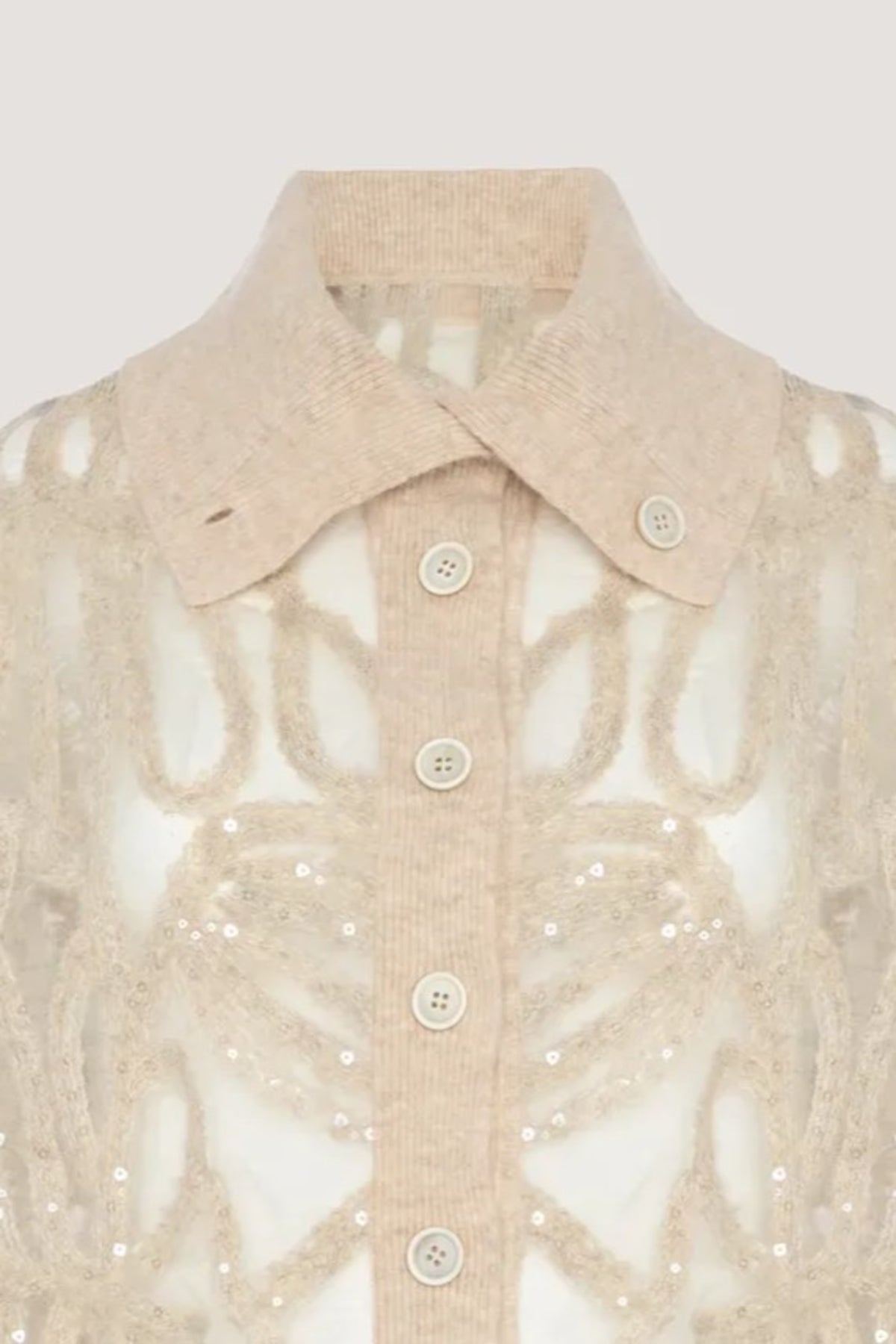 Giacca Bomber in Crystal-Organza Vaniglia