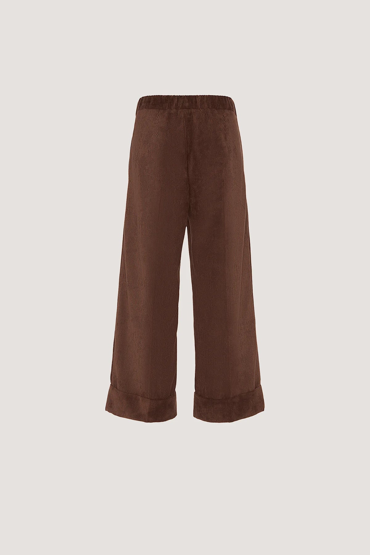 Pantalone corto in velluto a coste Cioccolato