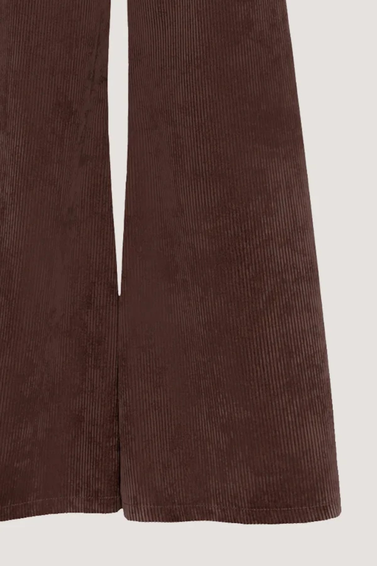 Pantalone larghissimo in velluto a coste Cioccolato