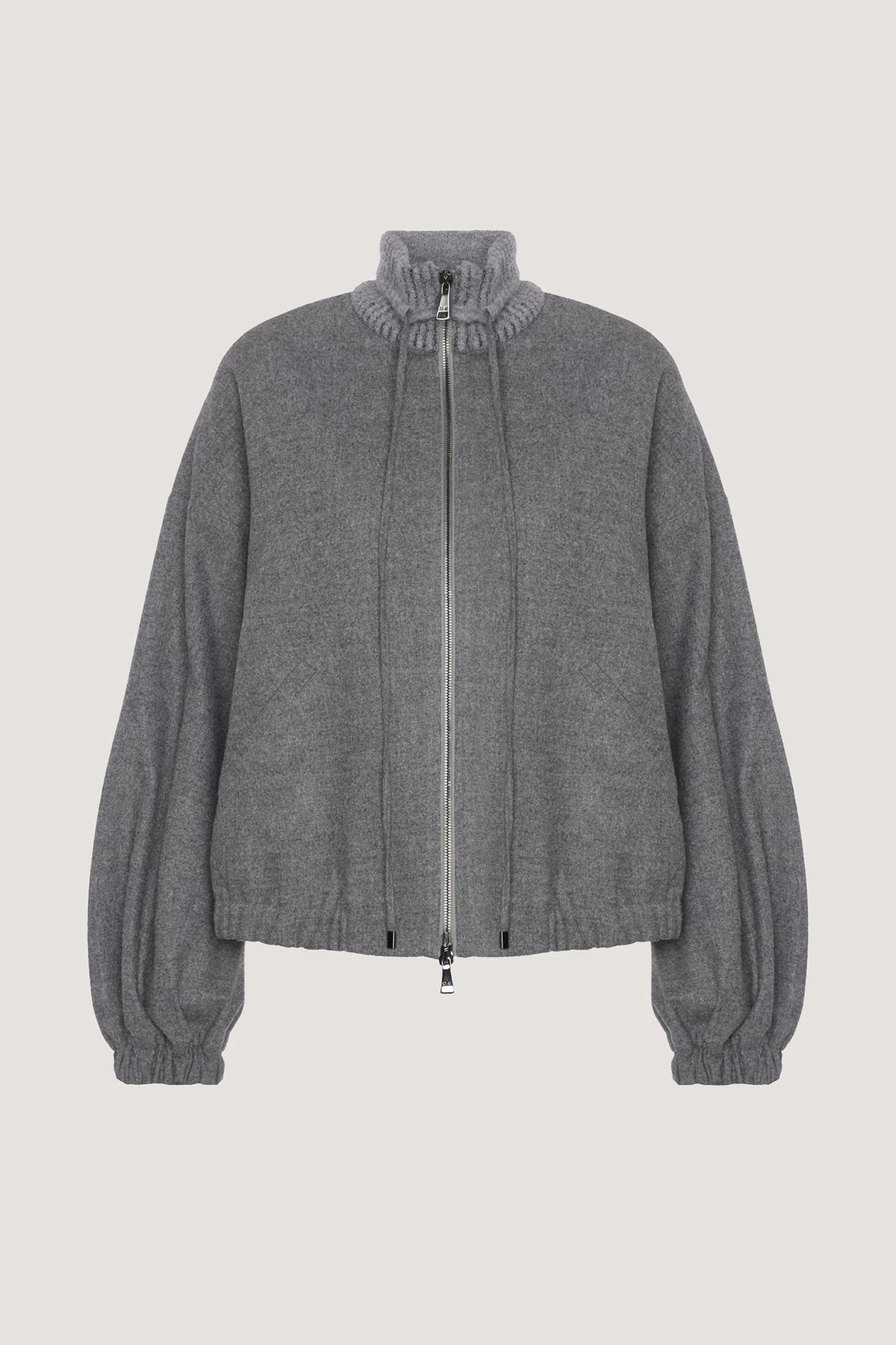 Giacca Bomber in Flanella melange Granito