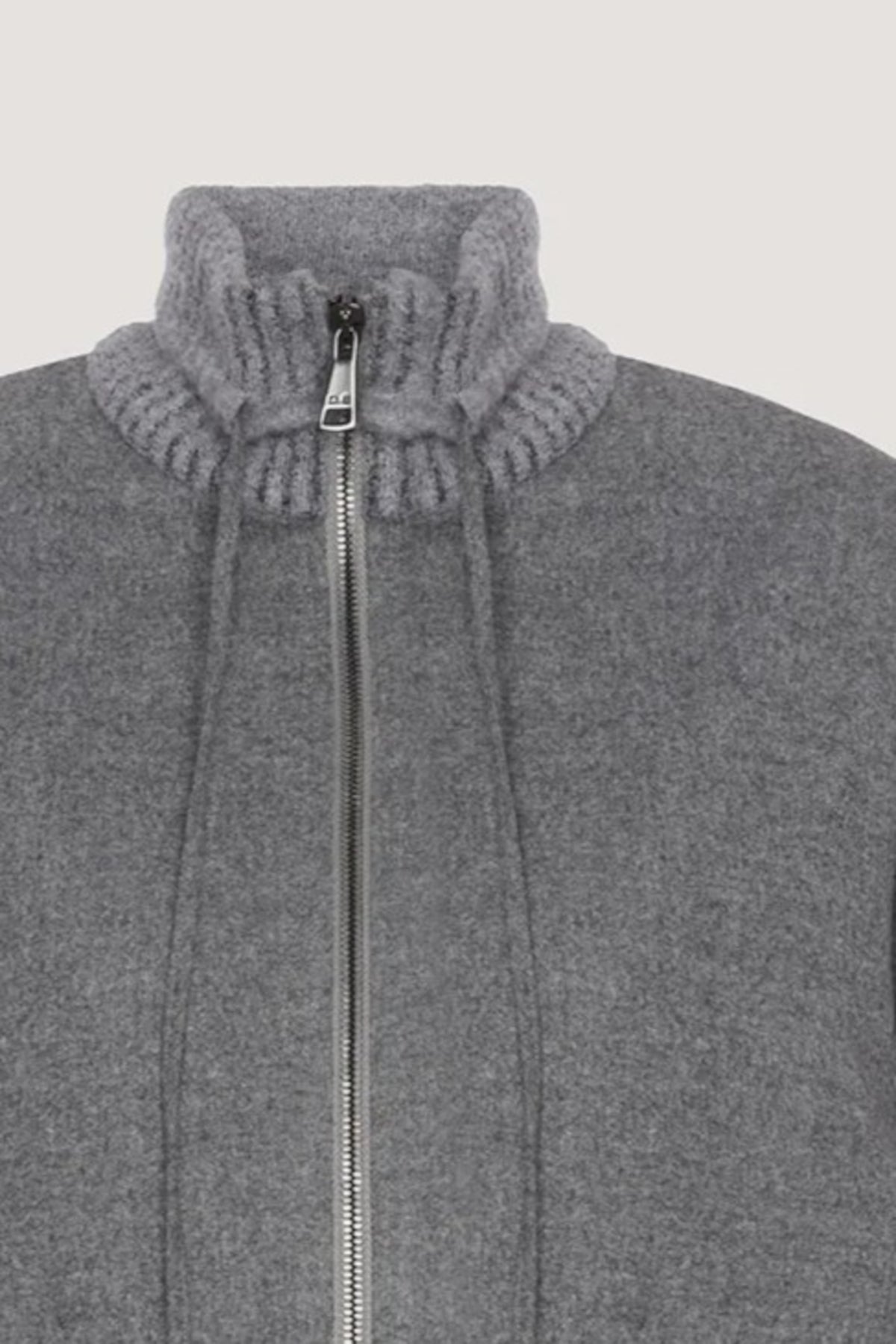 Giacca Bomber in Flanella melange Granito
