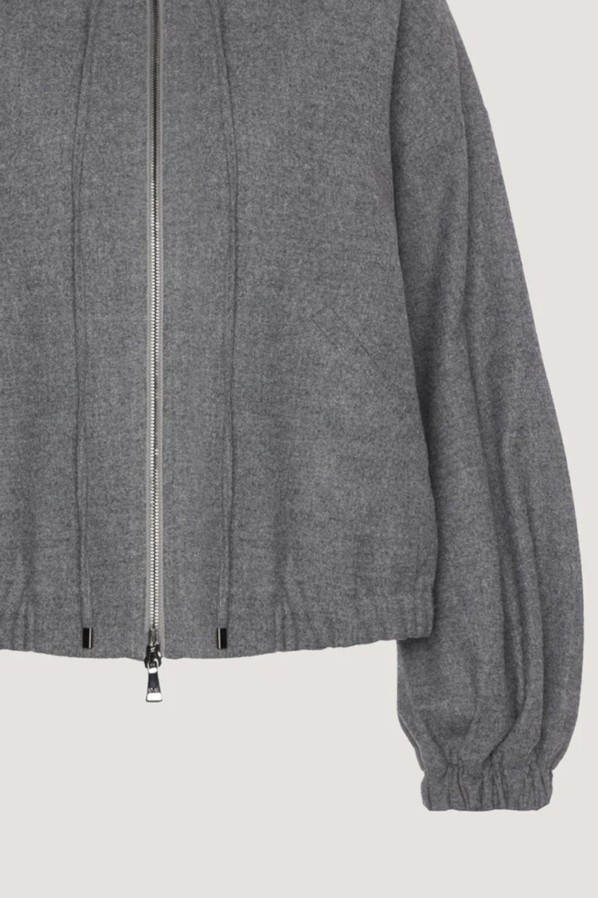 Giacca Bomber in Flanella melange Granito