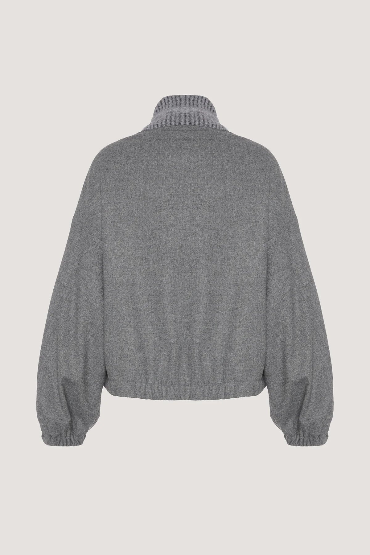 Giacca Bomber in Flanella melange Granito