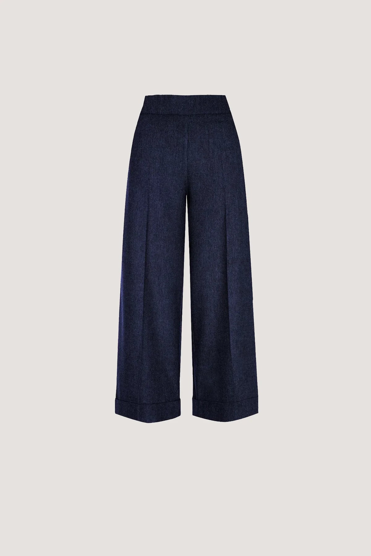 Pantalone corto in Flanella melange Blu