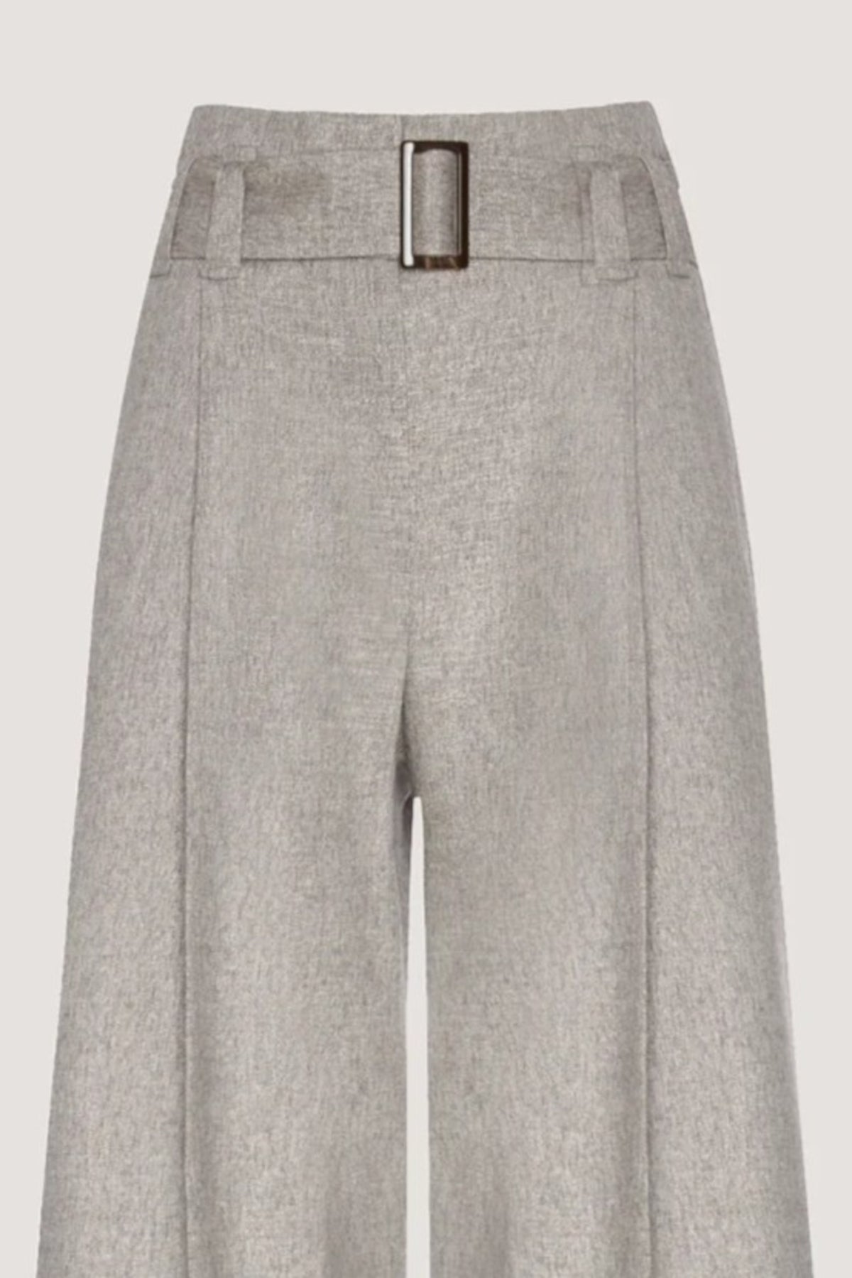 Pantalone ampio con piega e cintura in Flanella Metal Resina