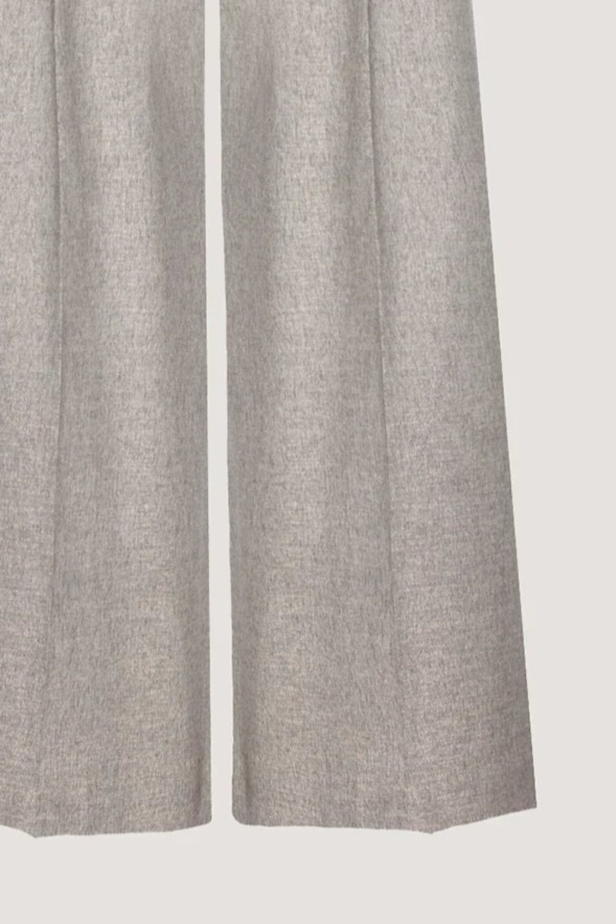 Pantalone ampio con piega e cintura in Flanella Metal Resina