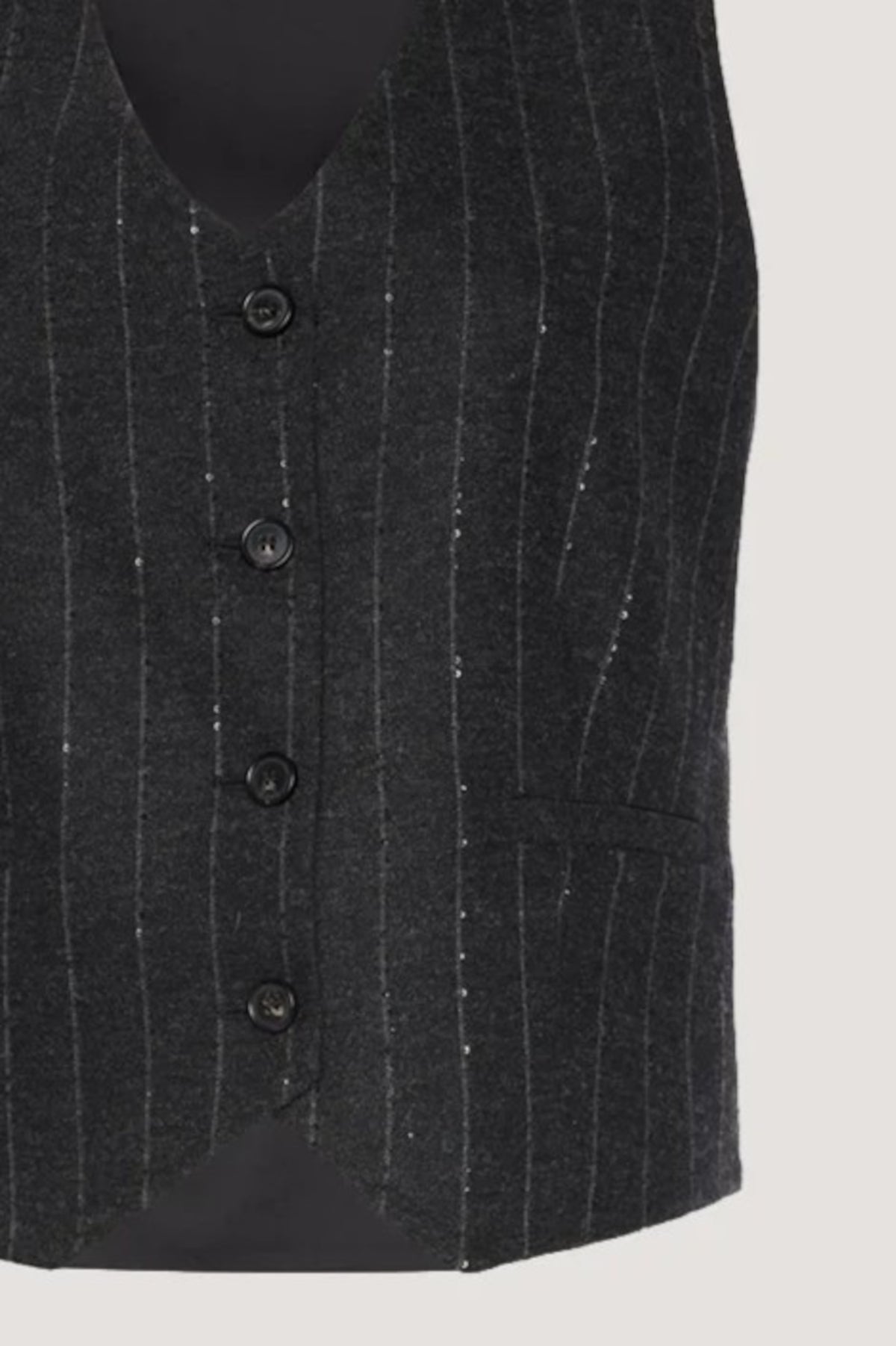 Gilet in Crystal-Gessato Antracite