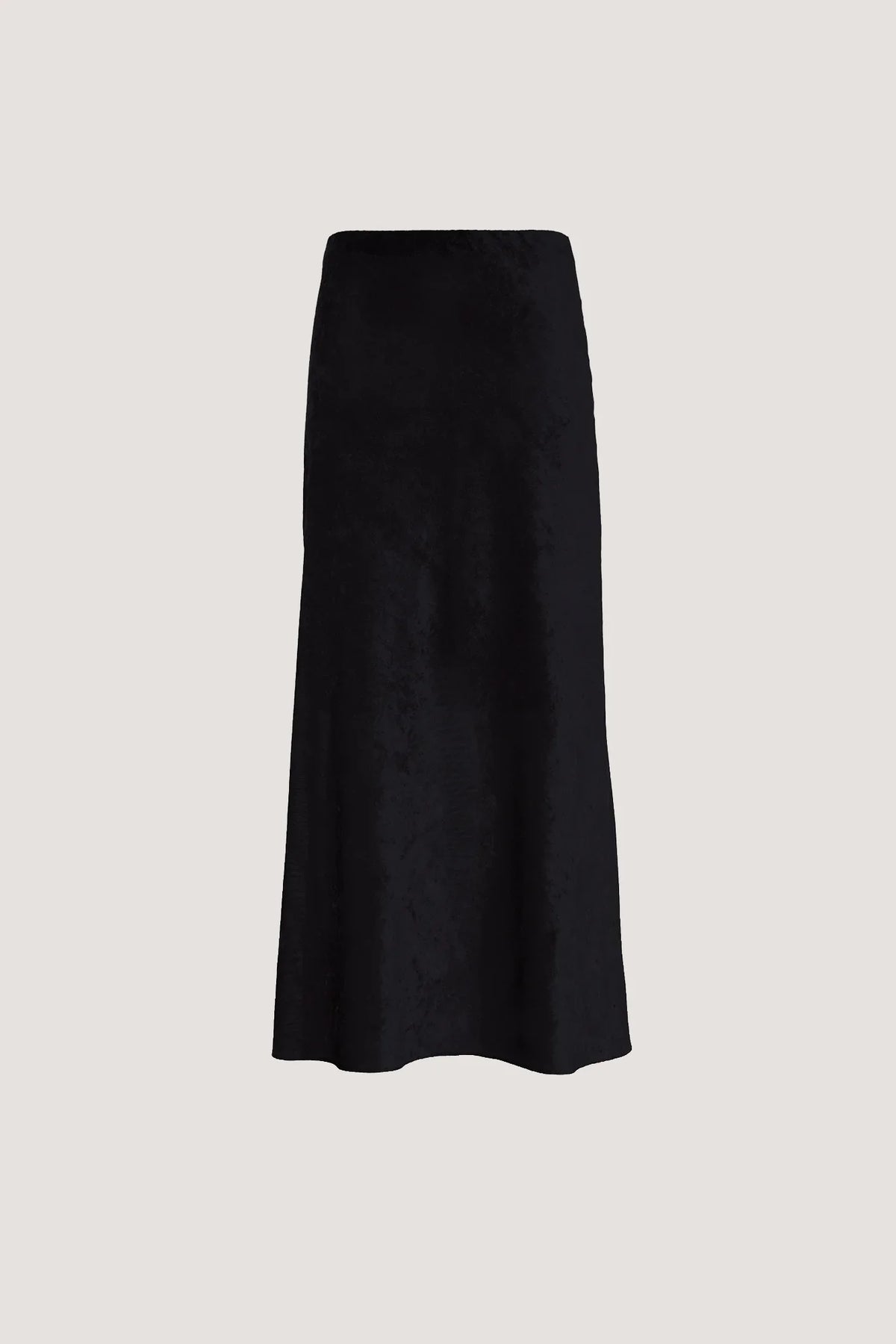 Gonna ampia in Tulle leggero floccato in velluto Nero